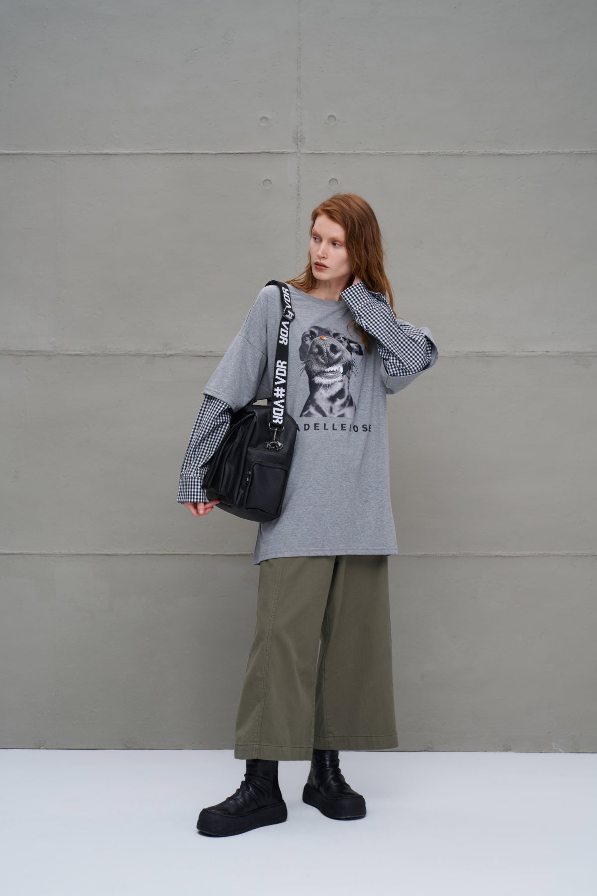 Antrasit Melanj Oversize T-Shirt 18033