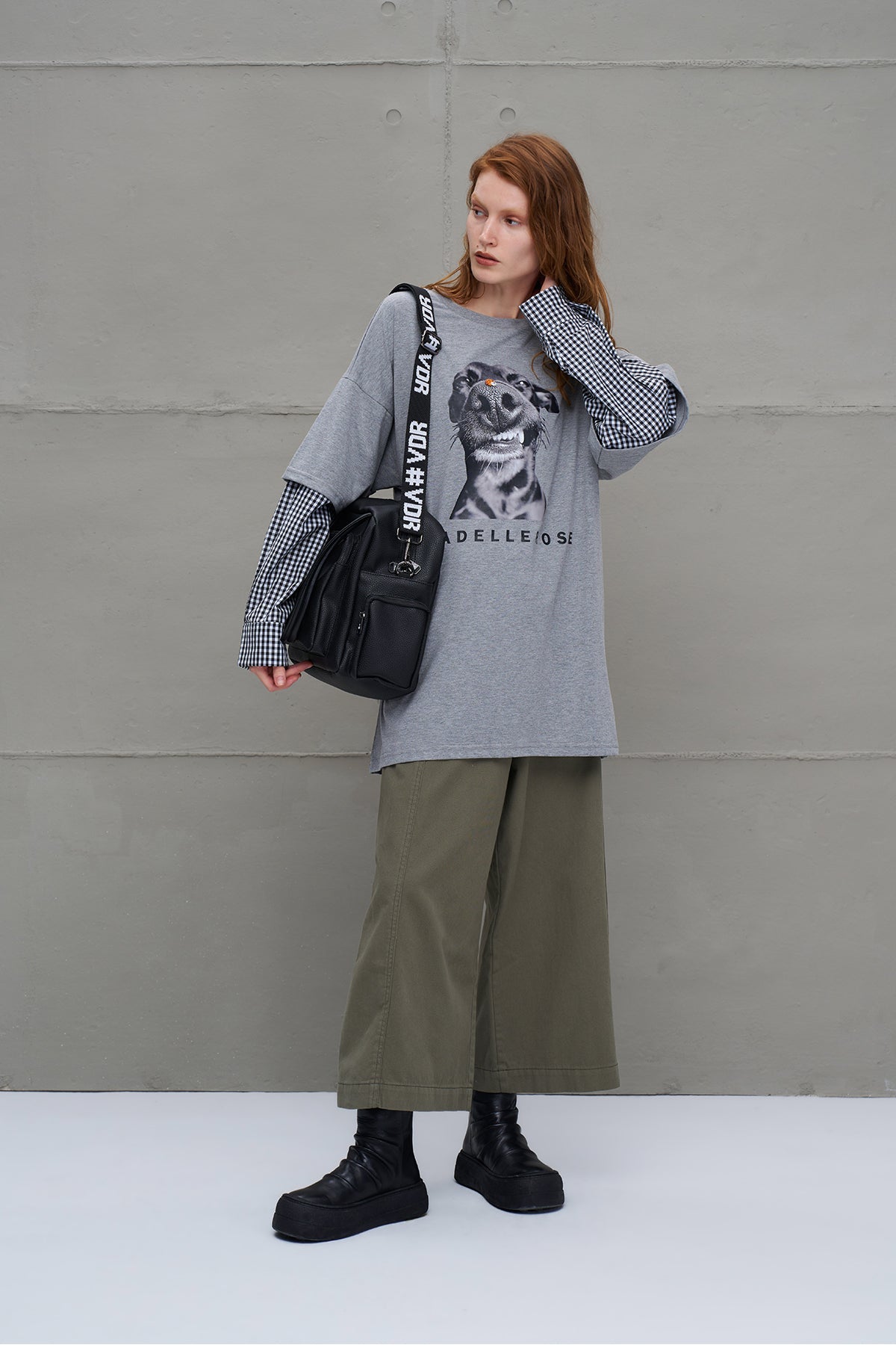 Antrasit Melanj Oversize T-Shirt 18033
