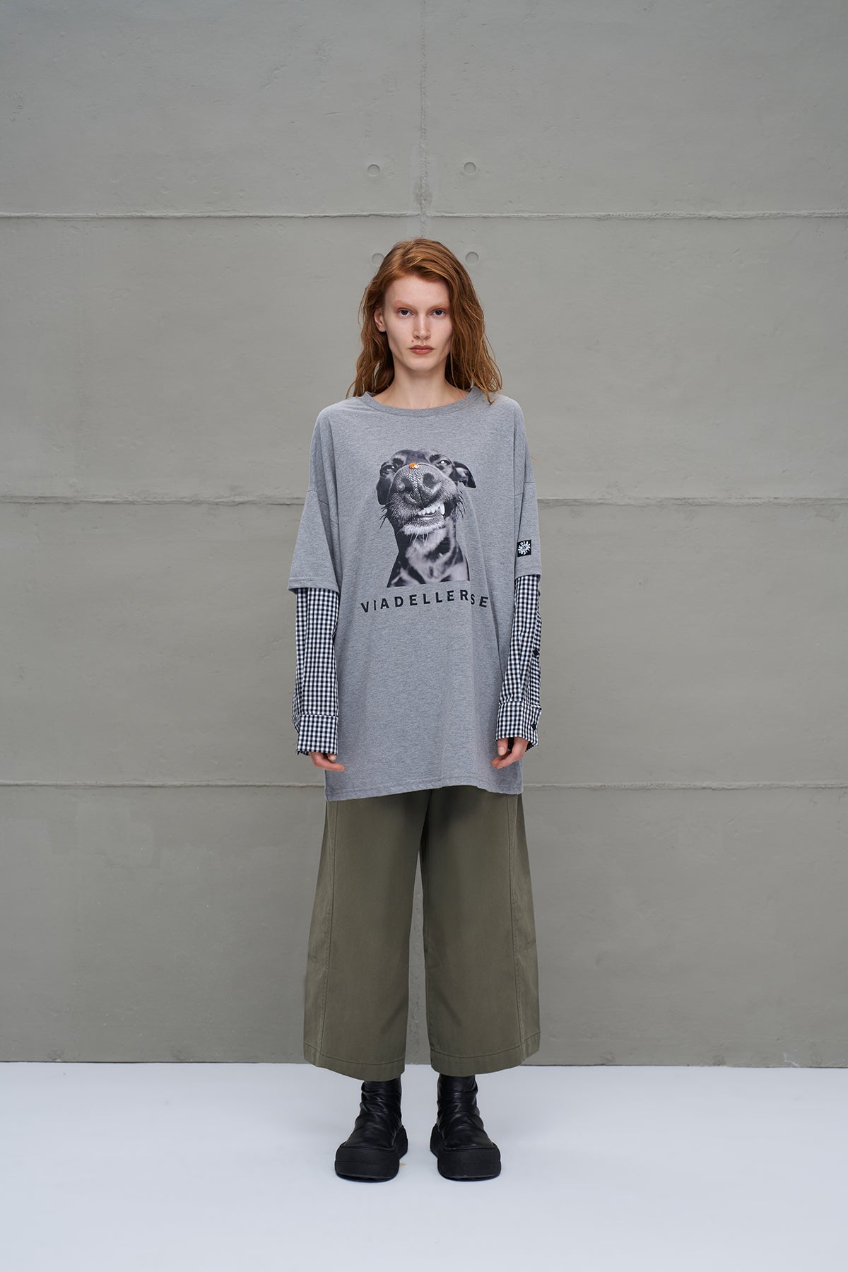 Antrasit Melanj Oversize T-Shirt 18033