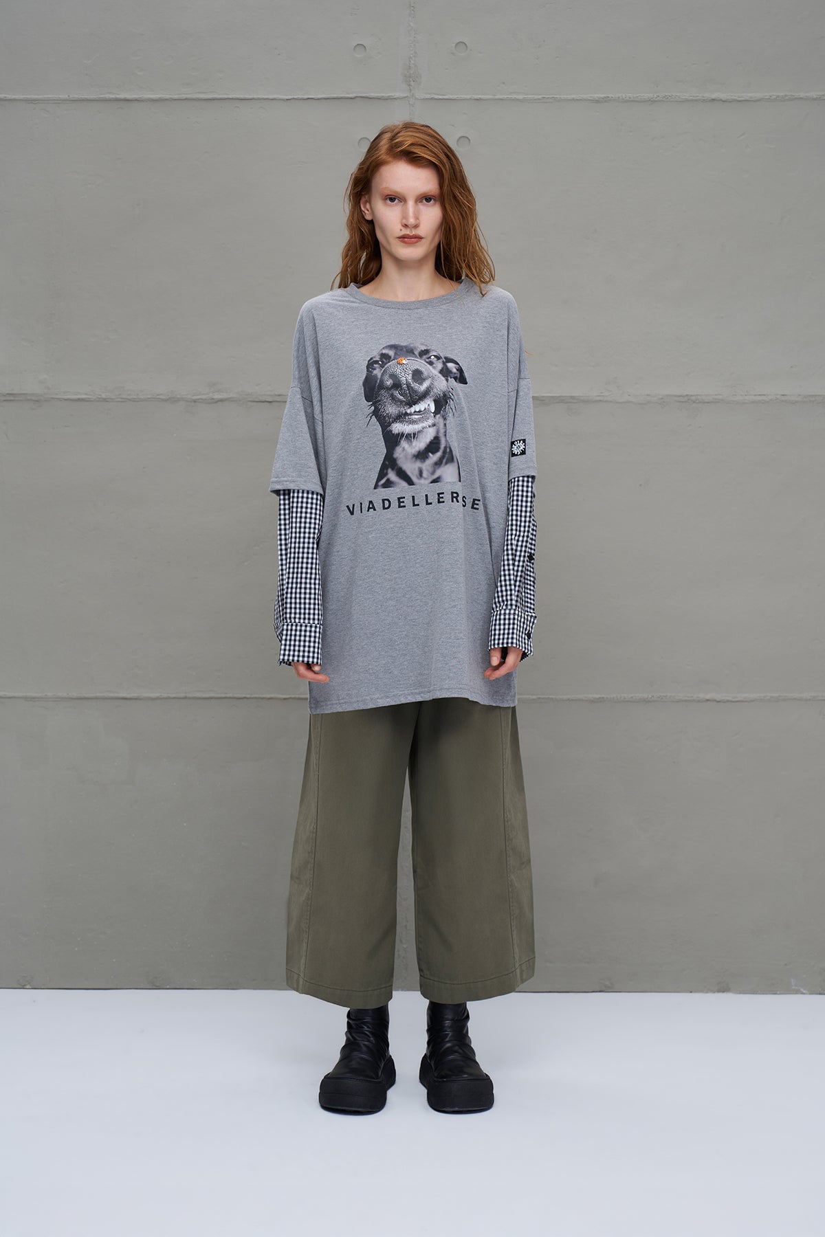 Antrasit Melanj Oversize T-Shirt 18033