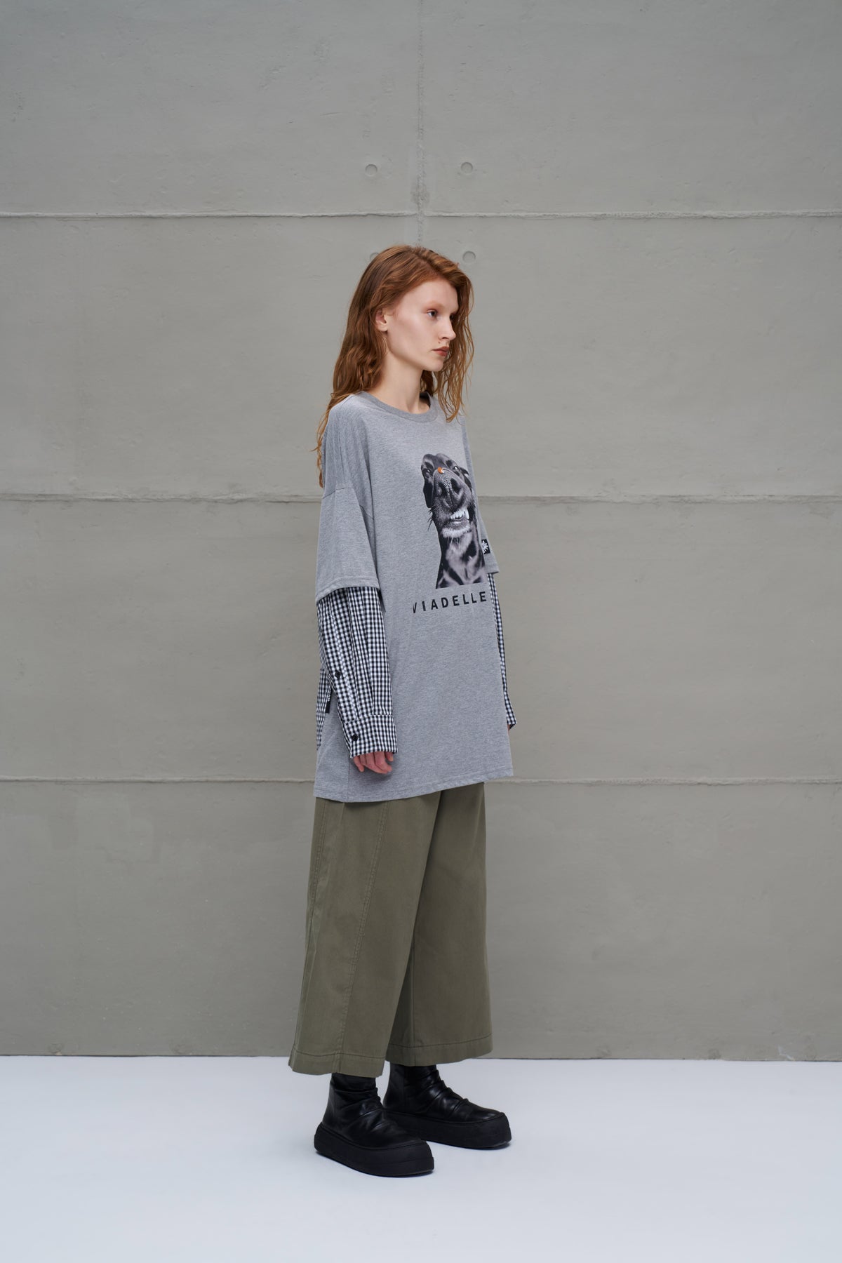 Antrasit Melanj Oversize T-Shirt 18033