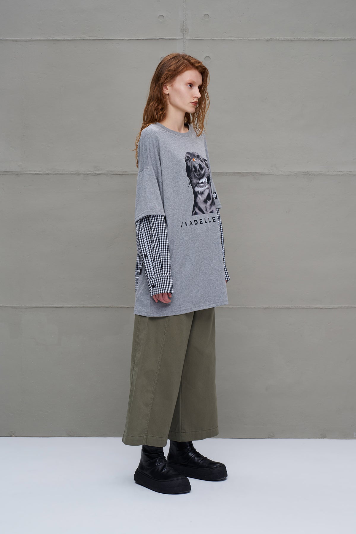 Antrasit Melanj Oversize T-Shirt 18033