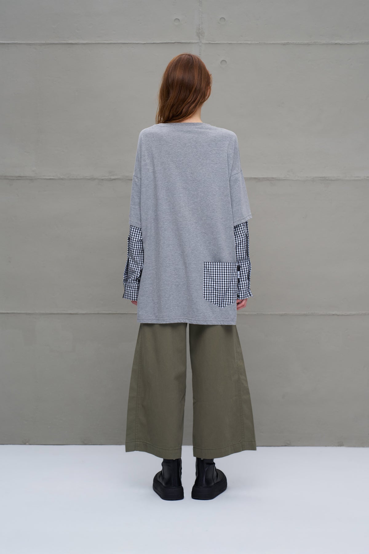 Antrasit Melanj Oversize T-Shirt 18033