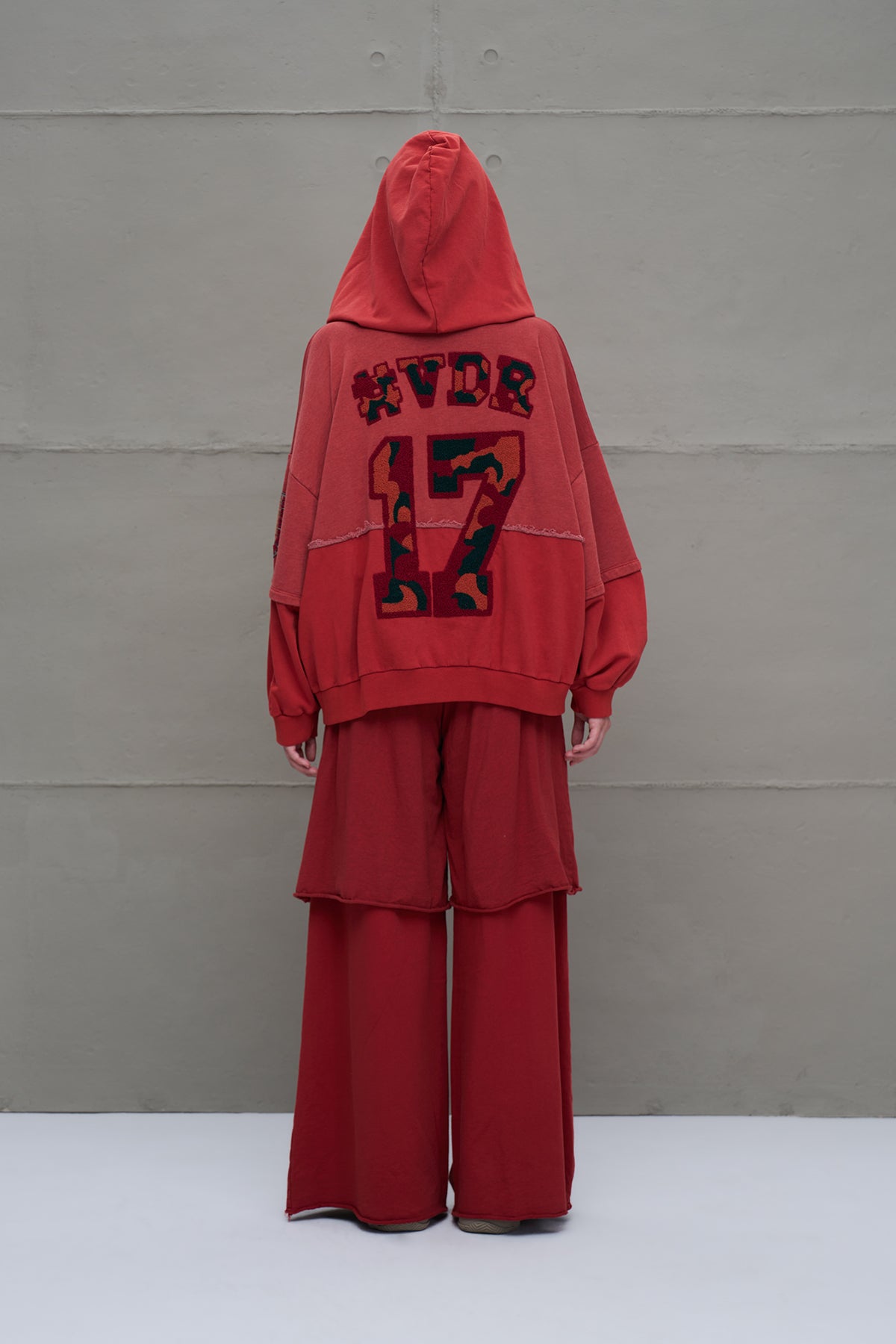 Bordo Fermuarli Oversize Sweatshirt 18038