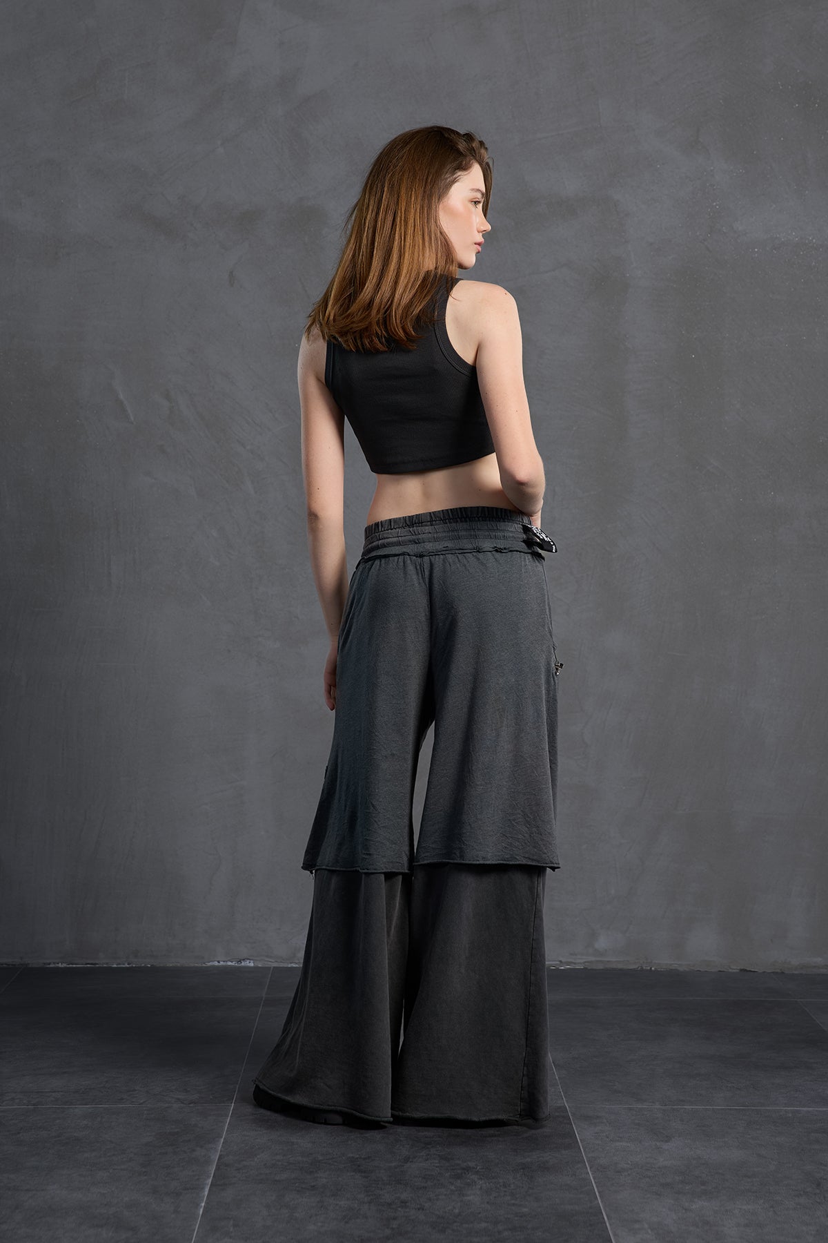 Siyah Oversize Pantolon 18040