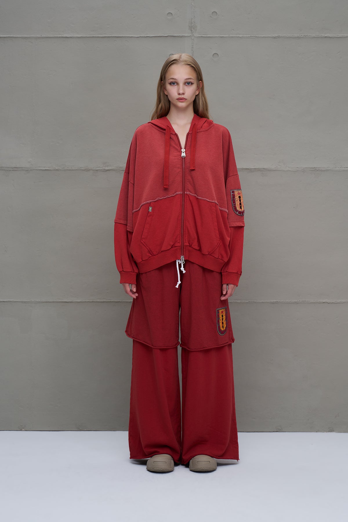 Bordo Oversize Pantolon 18040