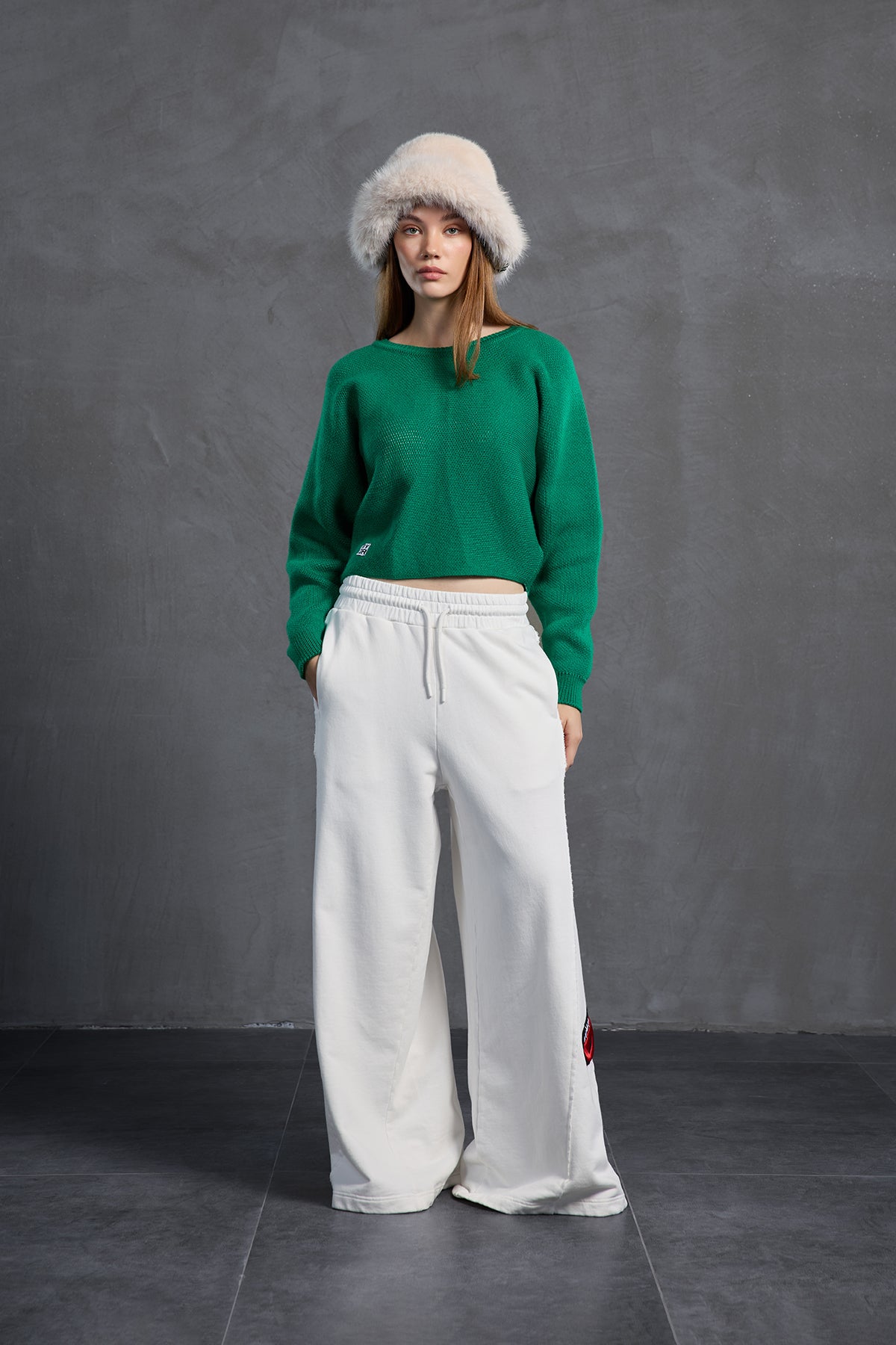 Yesil Kayik Yaka Kazak 18053