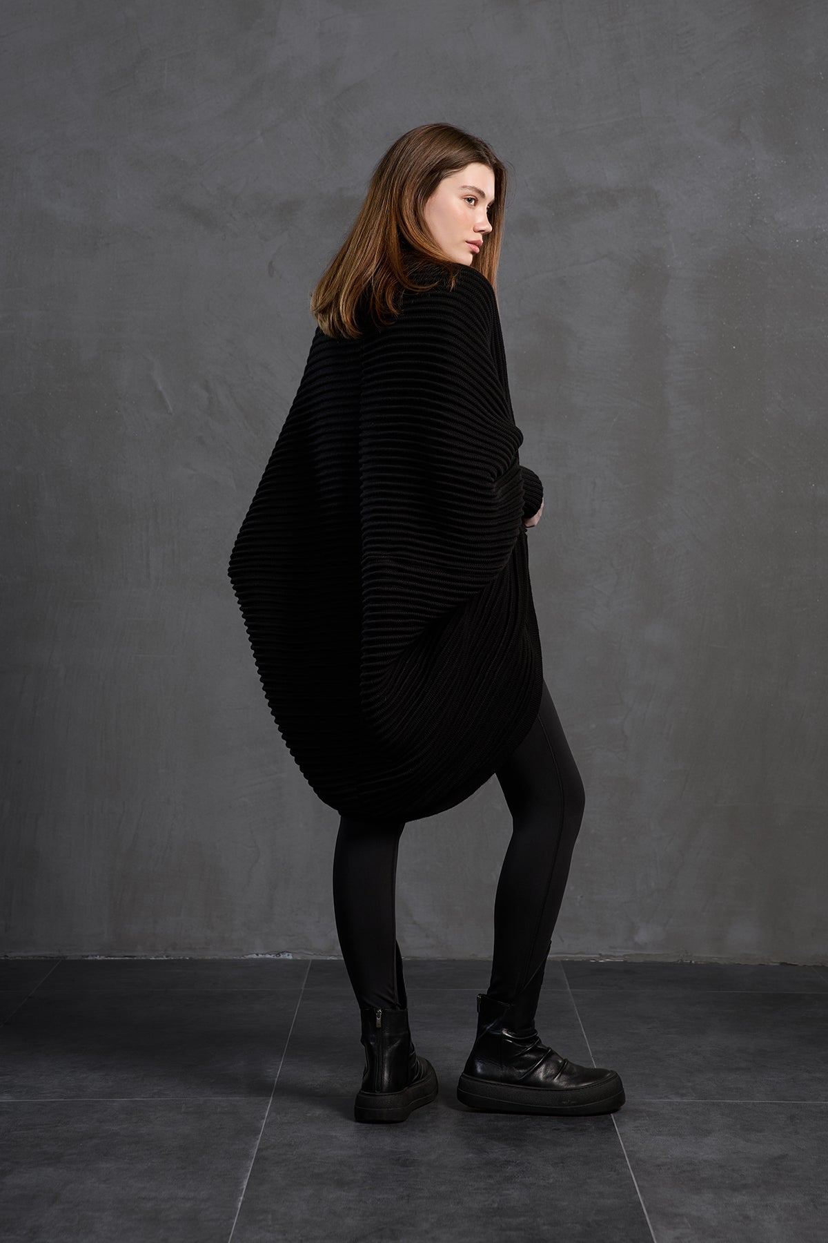 Siyah Oversize Hirka 18072