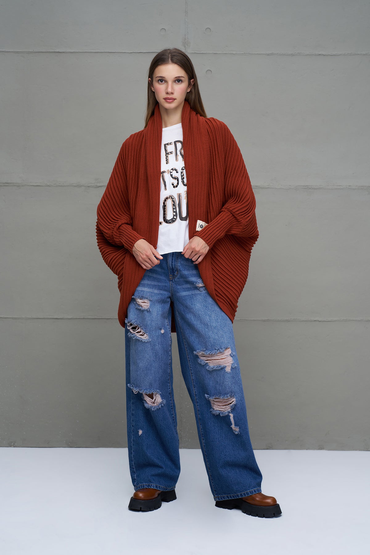 Bordo Oversize Triko Hirka 18072