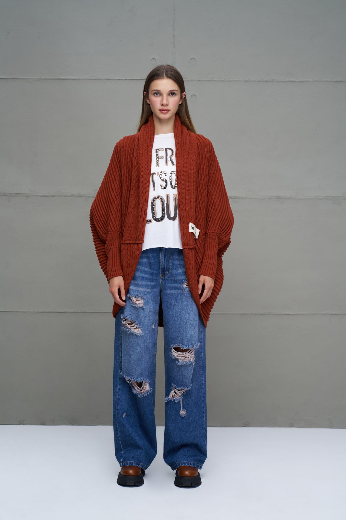 Bordo Oversize Triko Hirka 18072