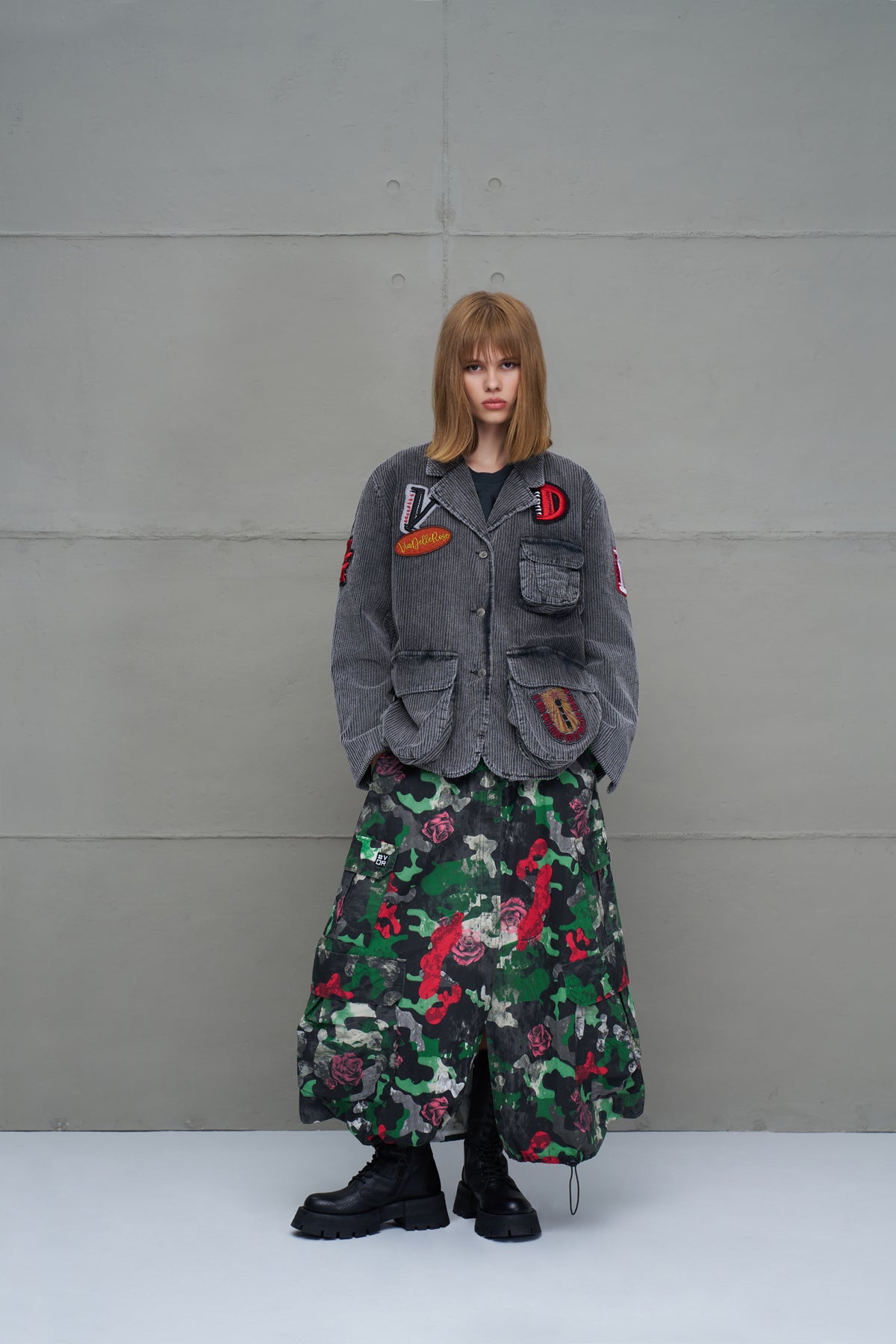 Antrasit Soluk Efektli Fitilli Oversize Ceket 18078