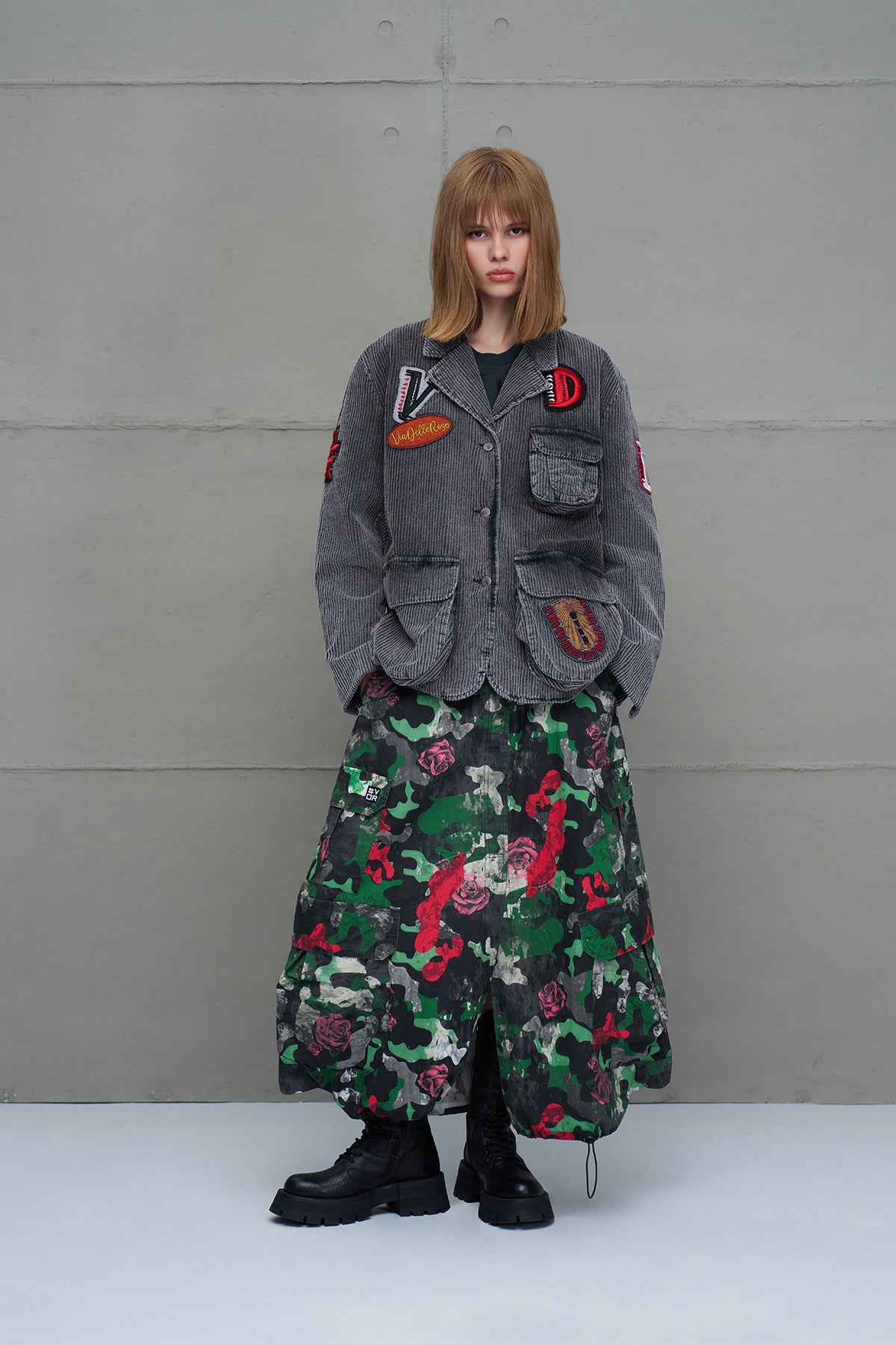 Antrasit Soluk Efektli Fitilli Oversize Ceket 18078