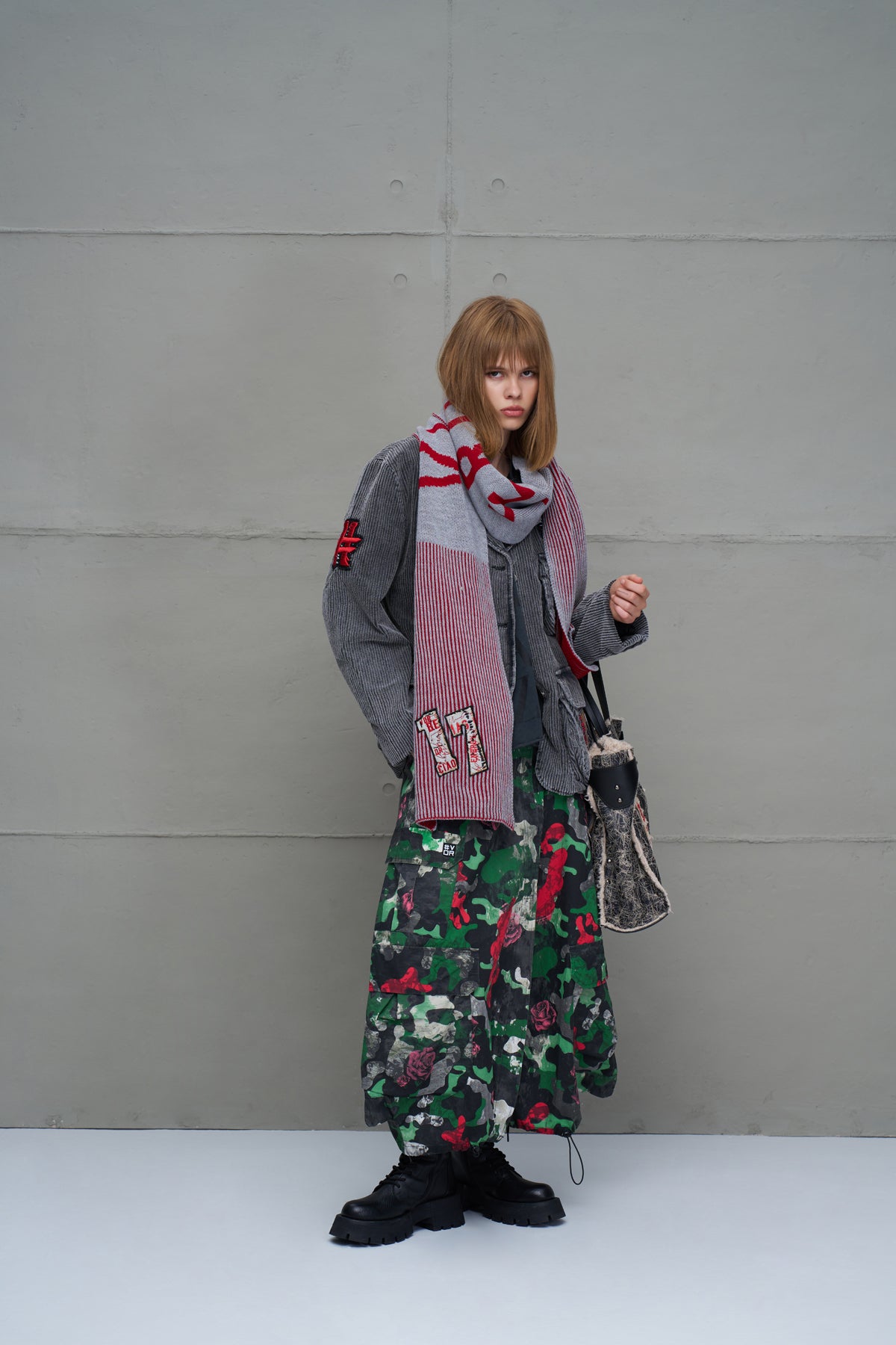 Antrasit Soluk Efektli Fitilli Oversize Ceket 18078