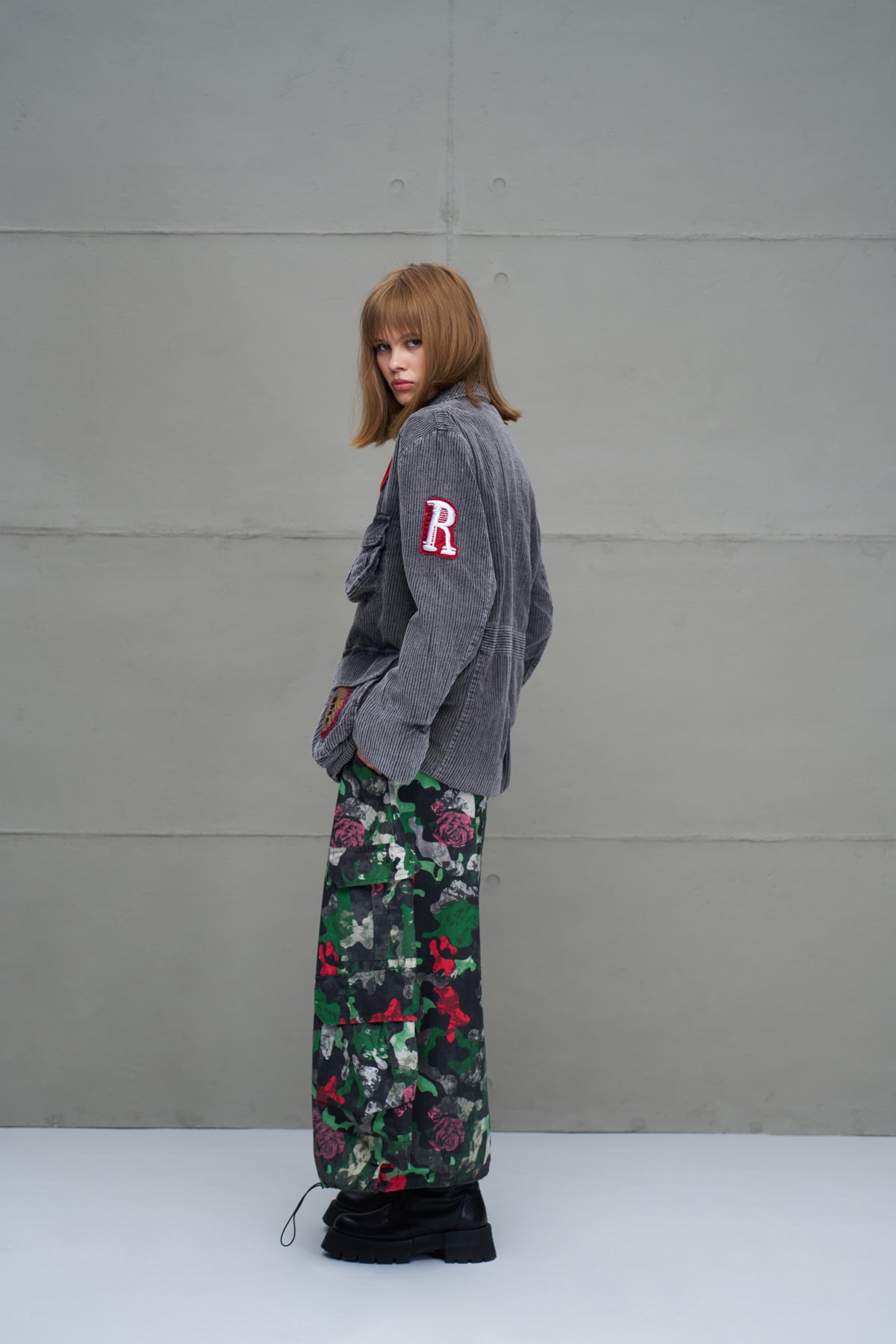 Antrasit Soluk Efektli Fitilli Oversize Ceket 18078