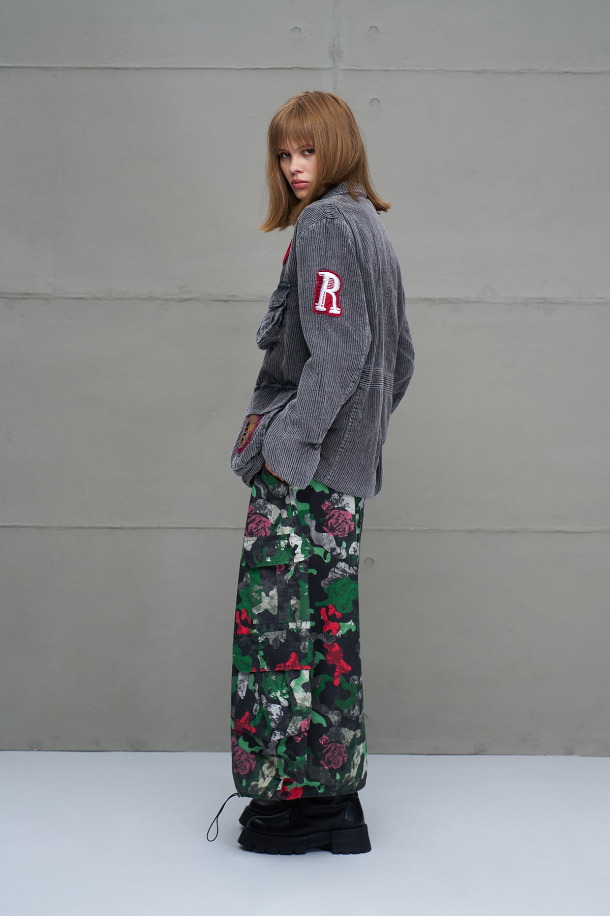 Antrasit Soluk Efektli Fitilli Oversize Ceket 18078