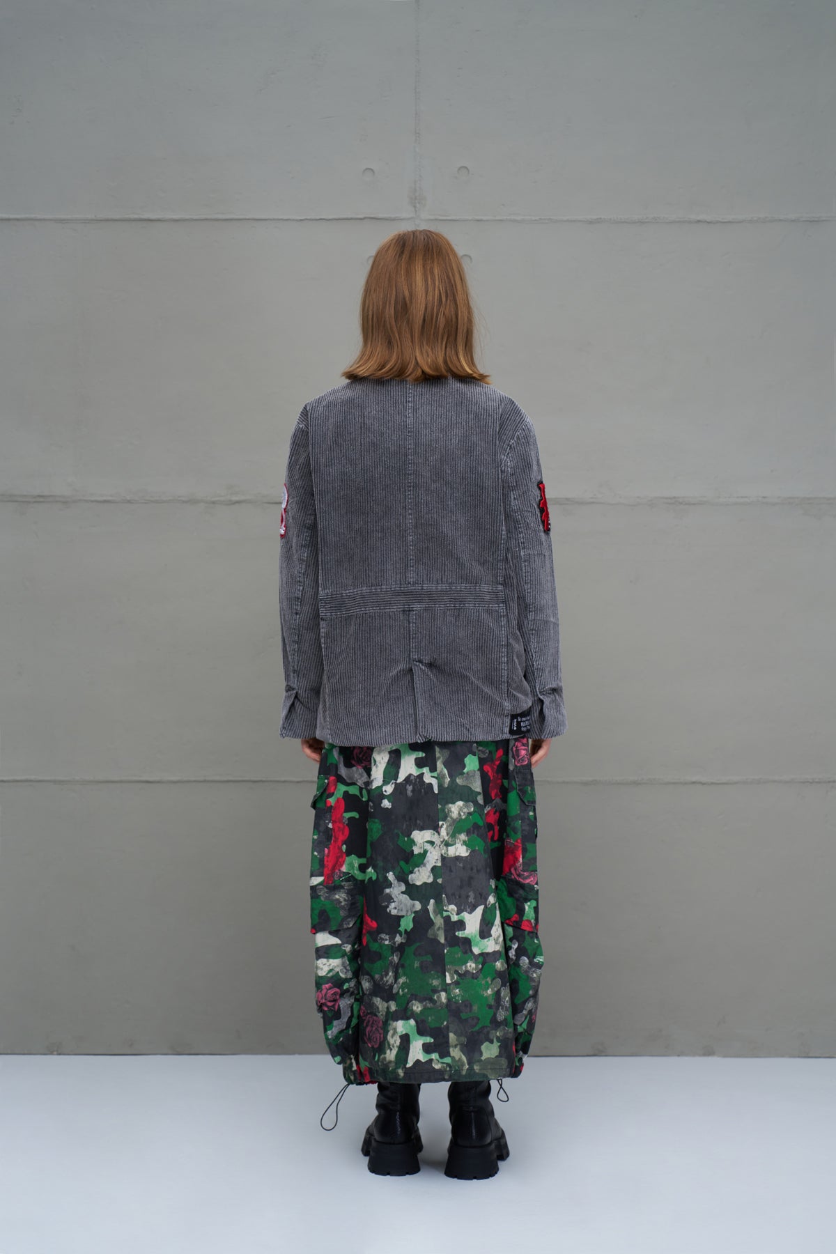 Antrasit Soluk Efektli Fitilli Oversize Ceket 18078