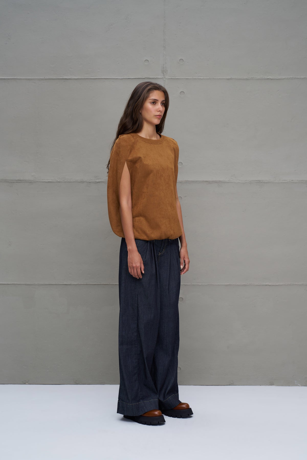 Mavi Piliseli Genis Paça Denim Pantolon 18105