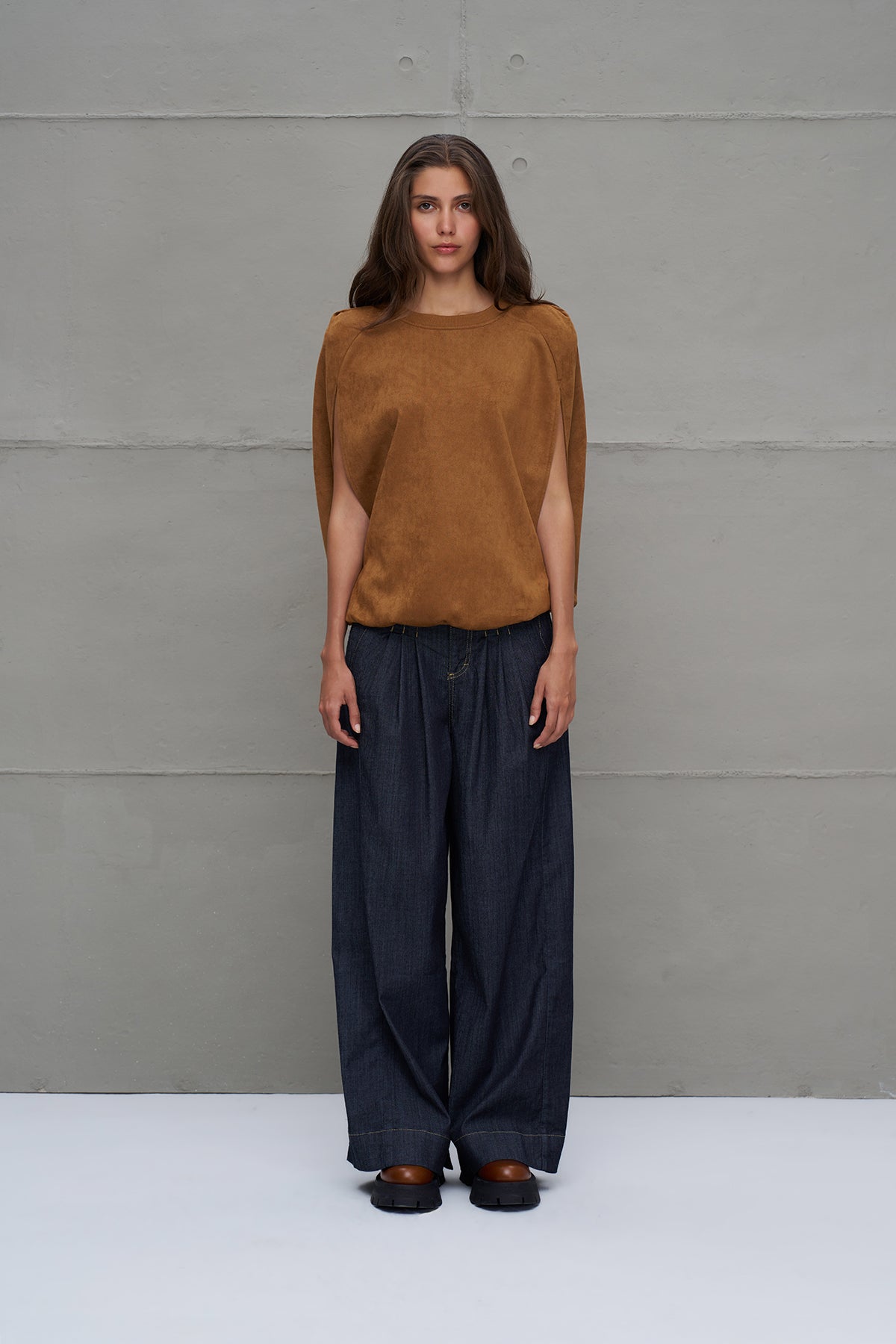 Mavi Piliseli Genis Paça Denim Pantolon 18105