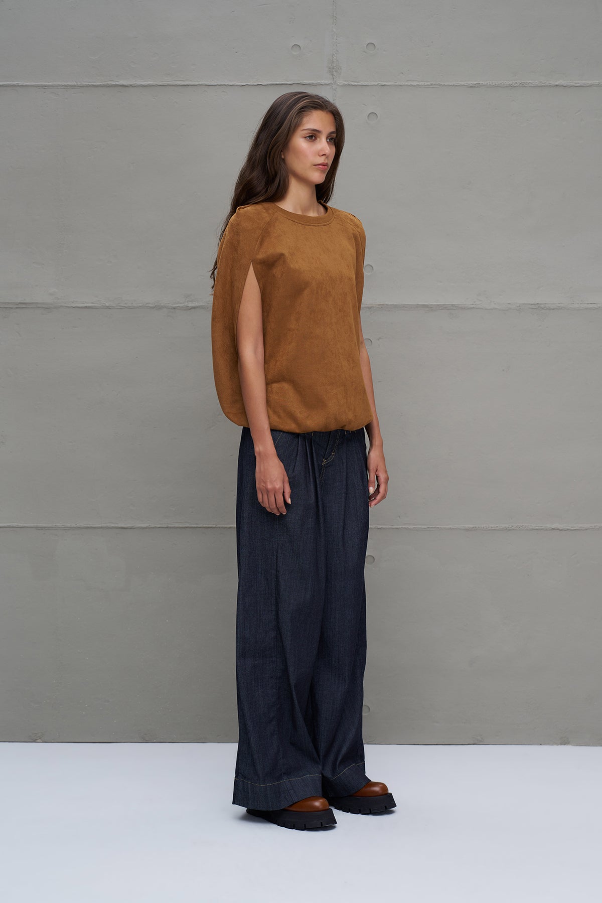 Mavi Piliseli Genis Paça Denim Pantolon 18105