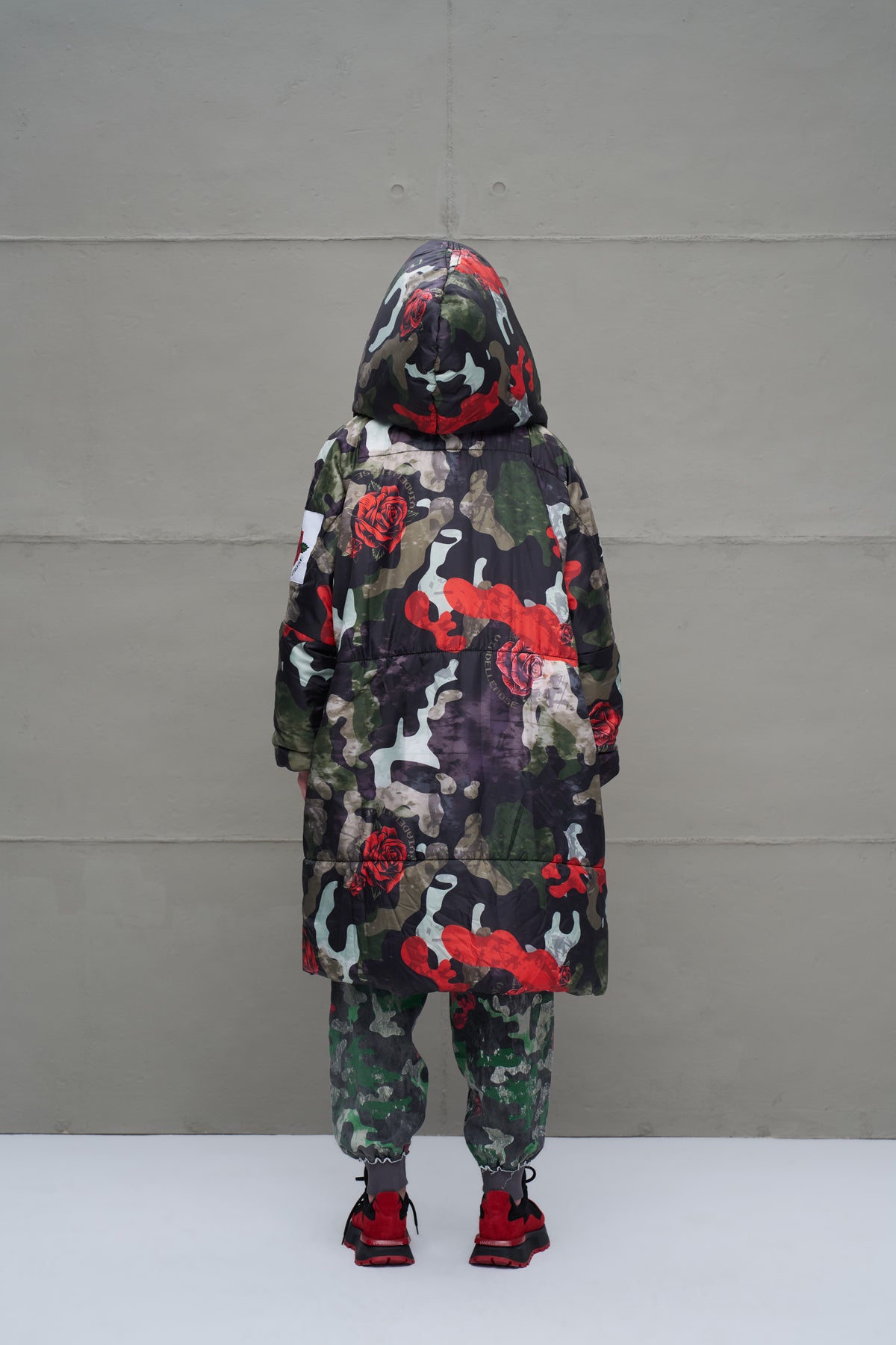 Camo Kamuflaj Sisme Uzun Oversize Ceket 18136