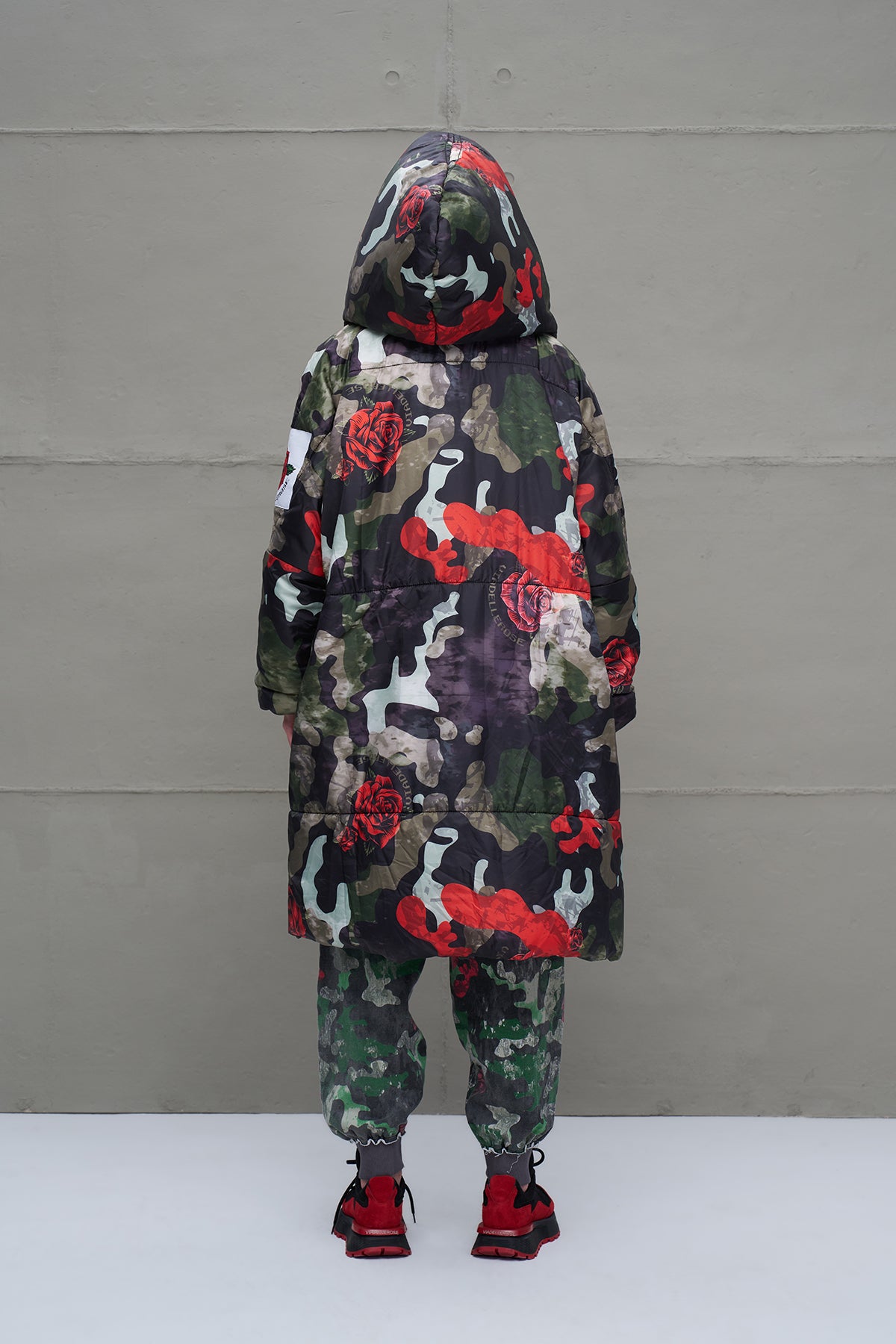 Camo Kamuflaj Sisme Uzun Oversize Ceket 18136