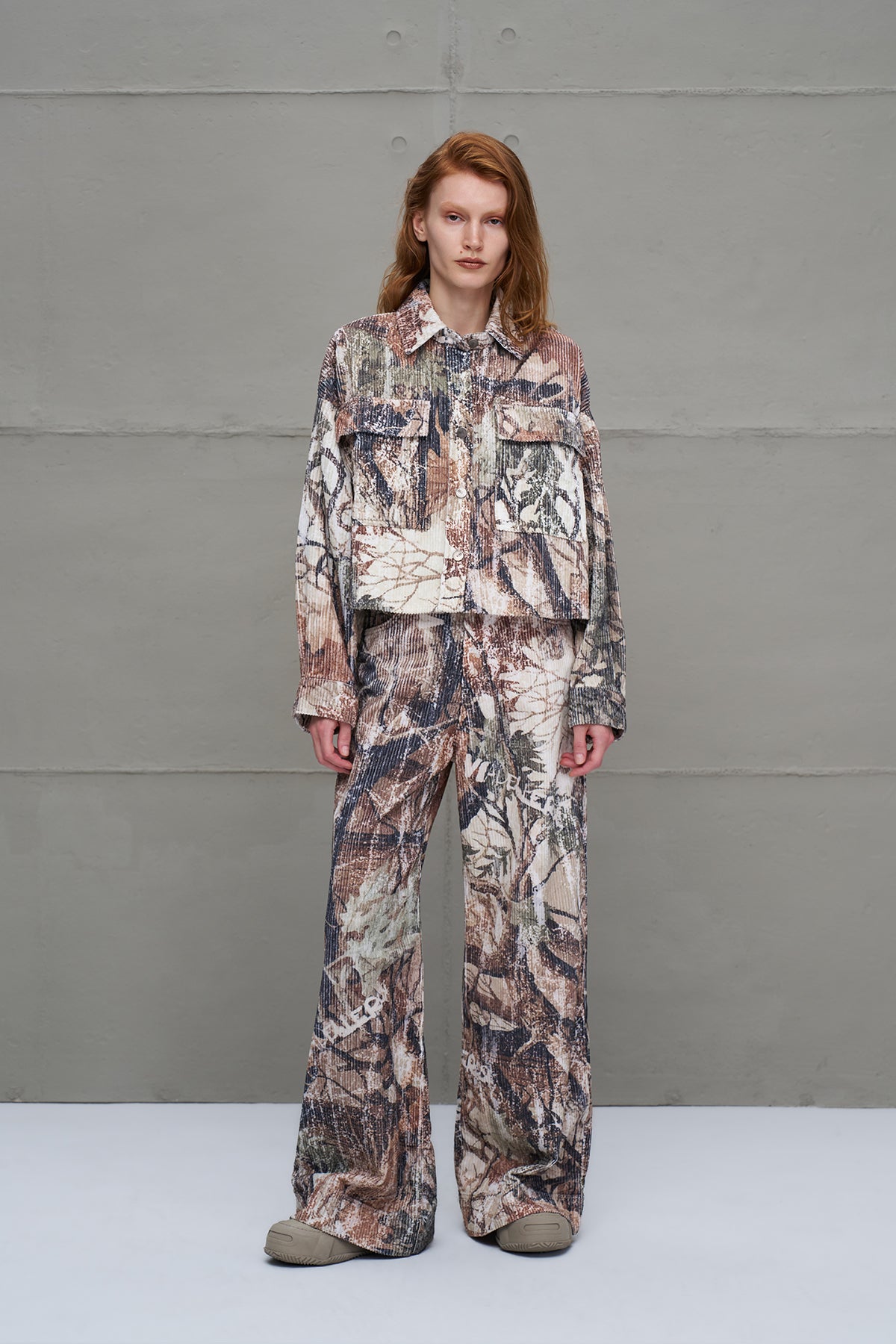 Bej Fitilli Kadife Genis Paça Pantolon 18146