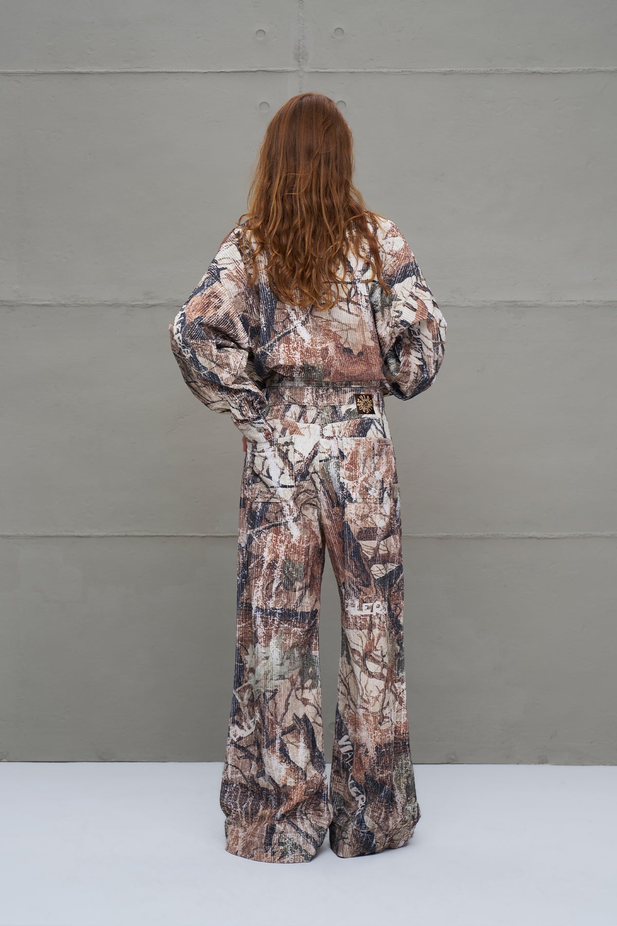 Bej Fitilli Kadife Genis Paça Pantolon 18146