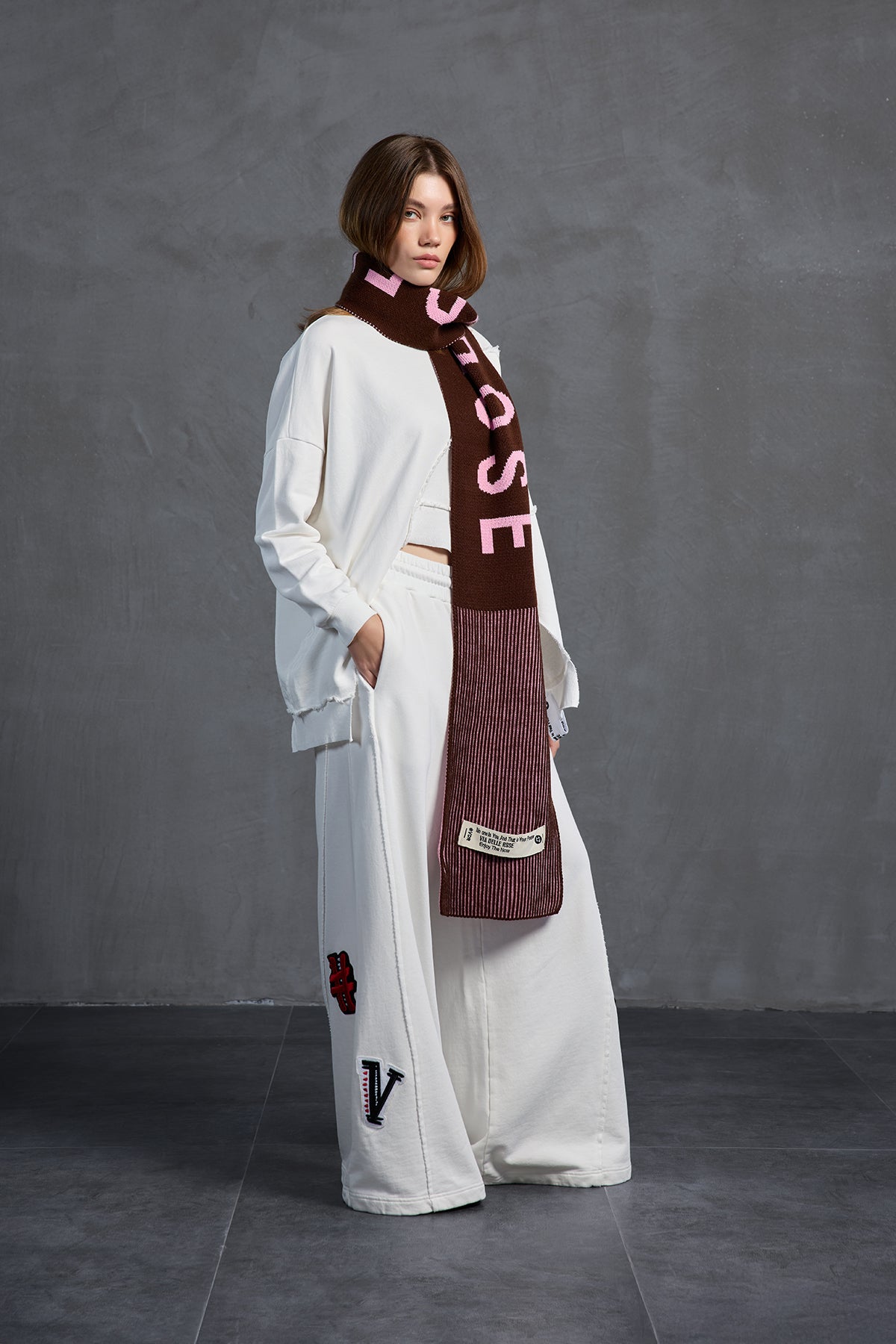 Ekru Oversize Esofman Pantolon 18158