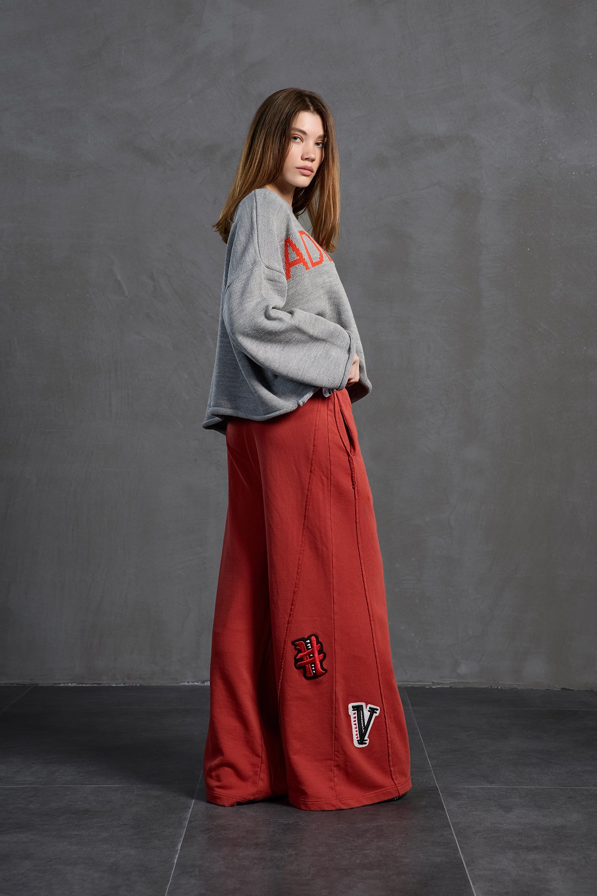 Bordo Oversize Esofman Pantolon 18158