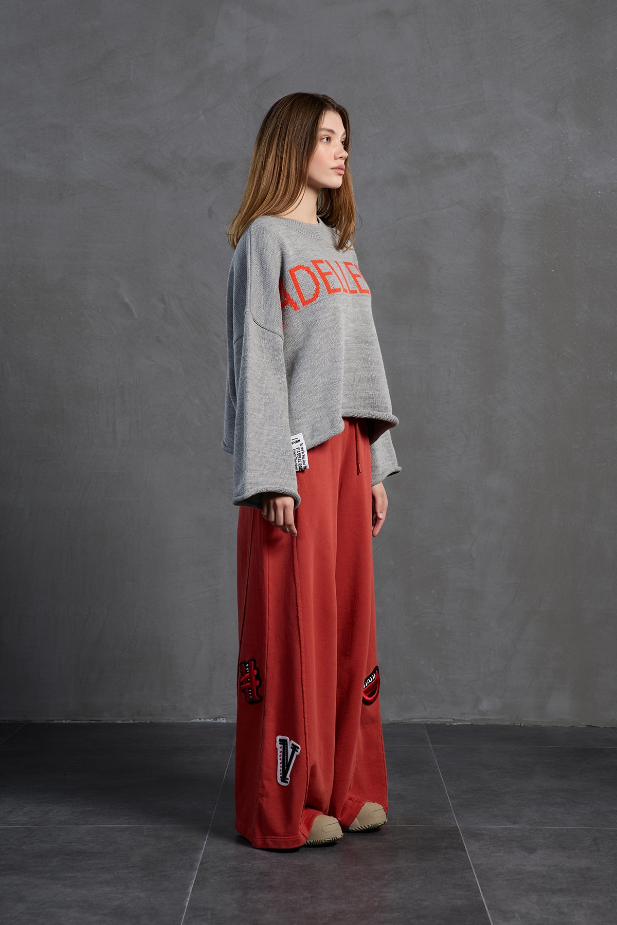 Bordo Oversize Esofman Pantolon 18158