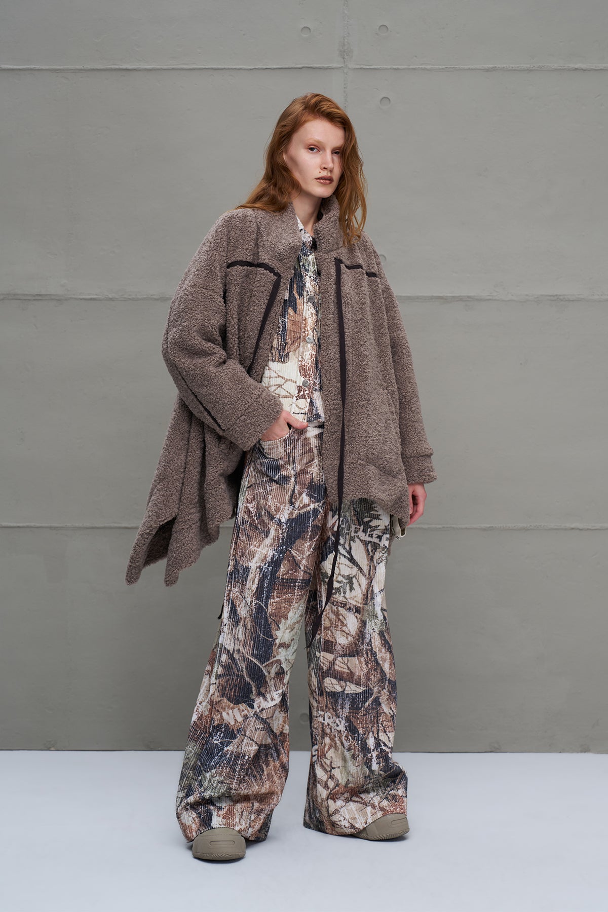 Taba Kürk Görünümlü Oversize Hirka 18184