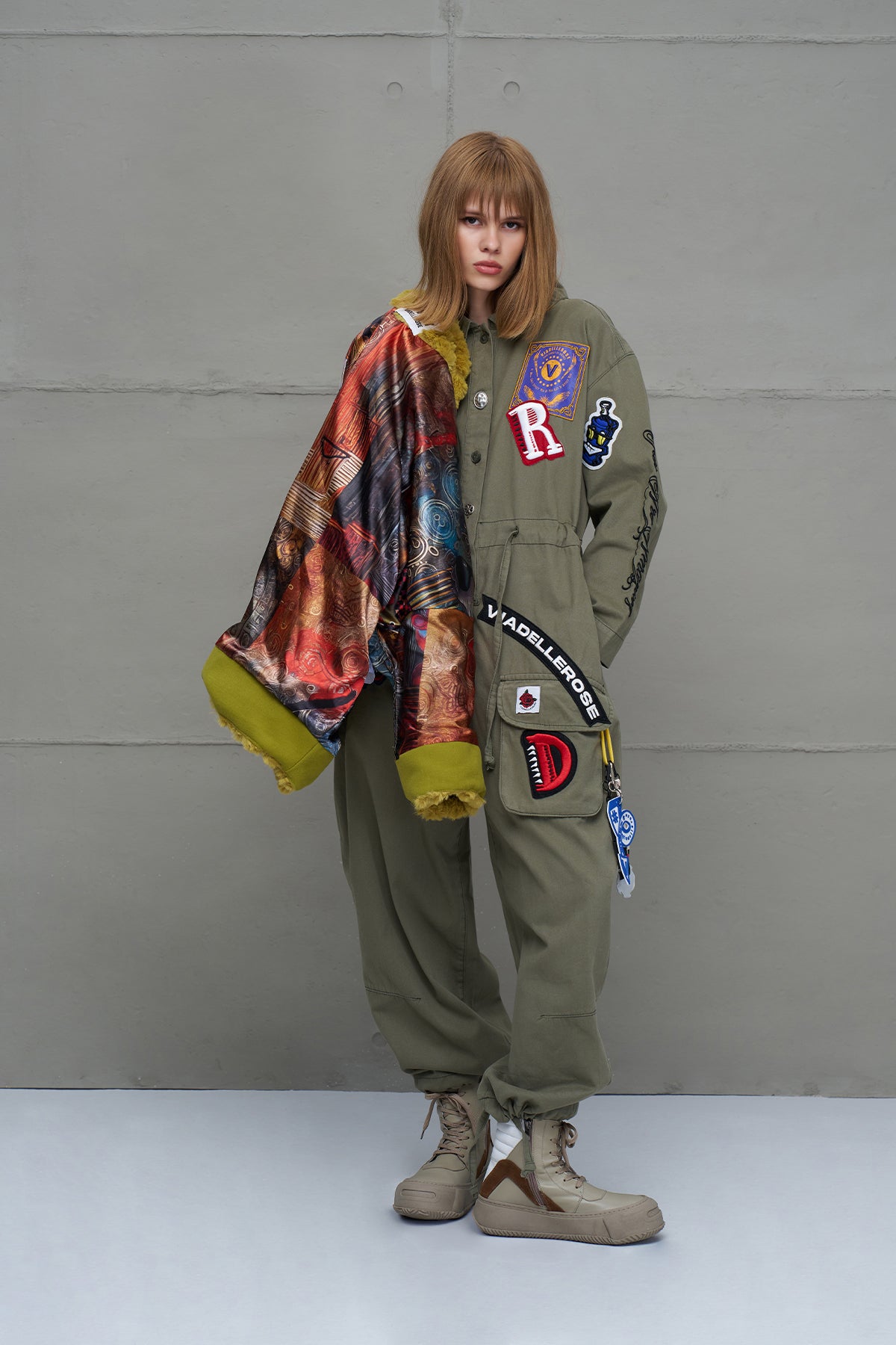 Fistik Yesili Kürk Görünümlü Oversize Ceket 18185