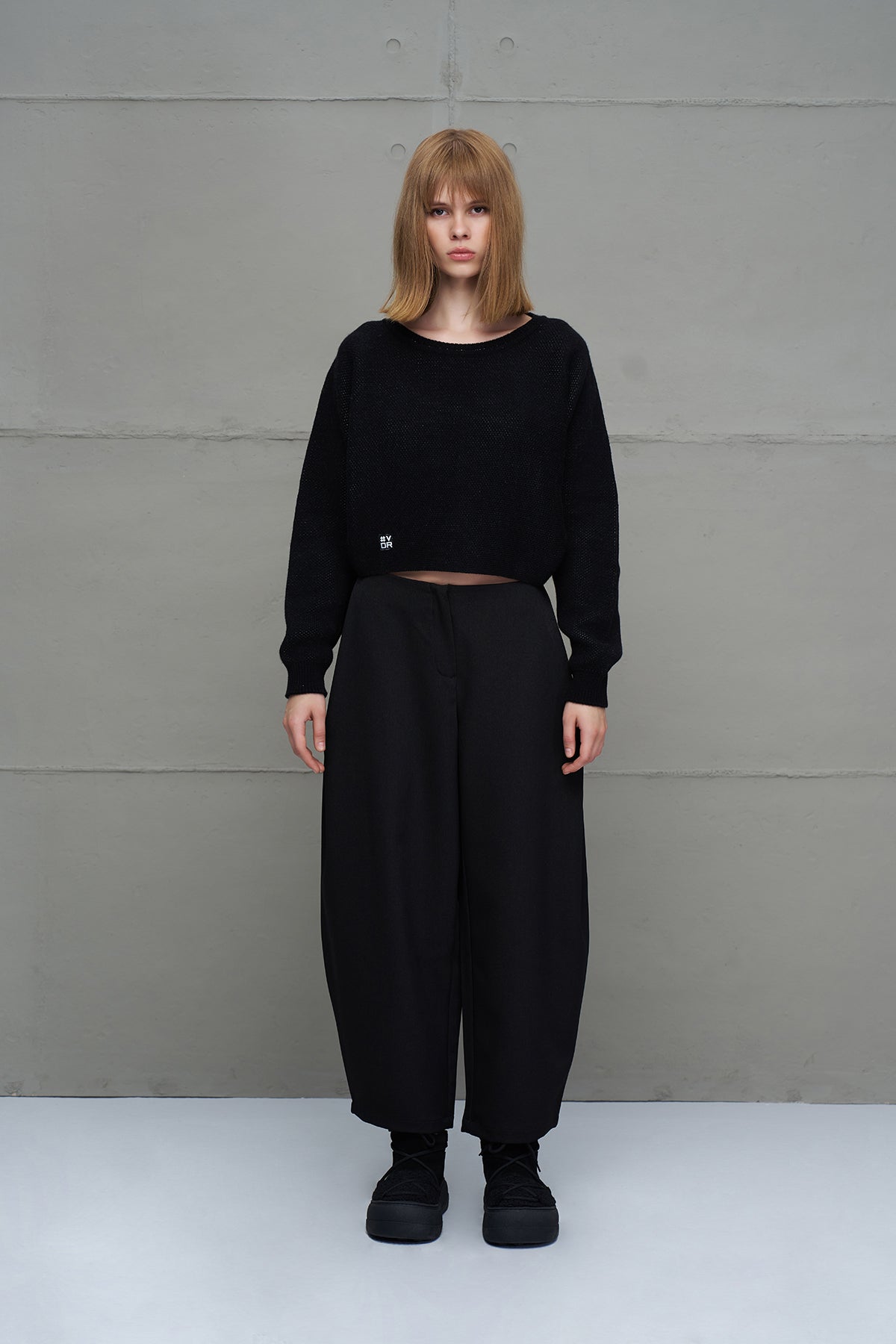 Siyah Yüksek Bel Balon Pantolon 18199