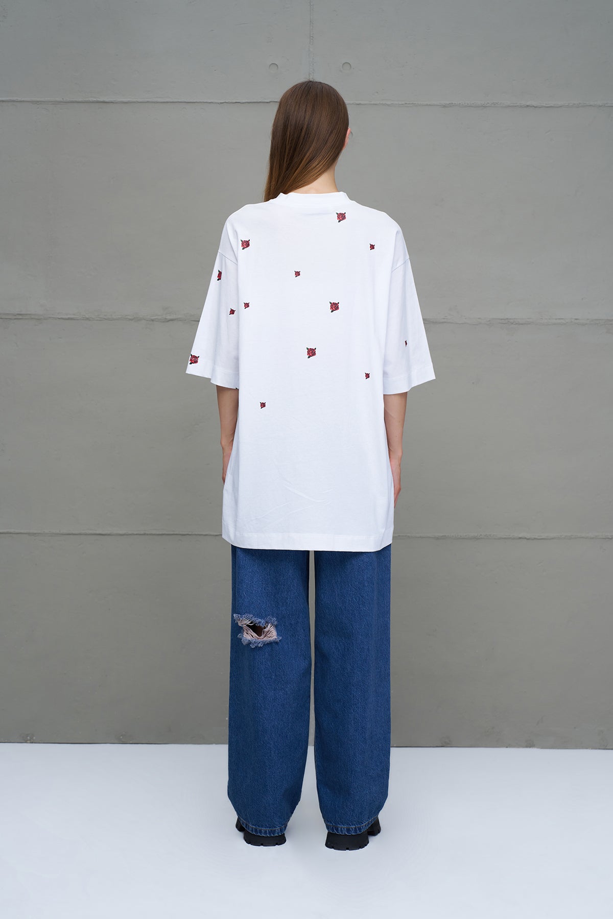 Beyaz Oversize Tunik 18244