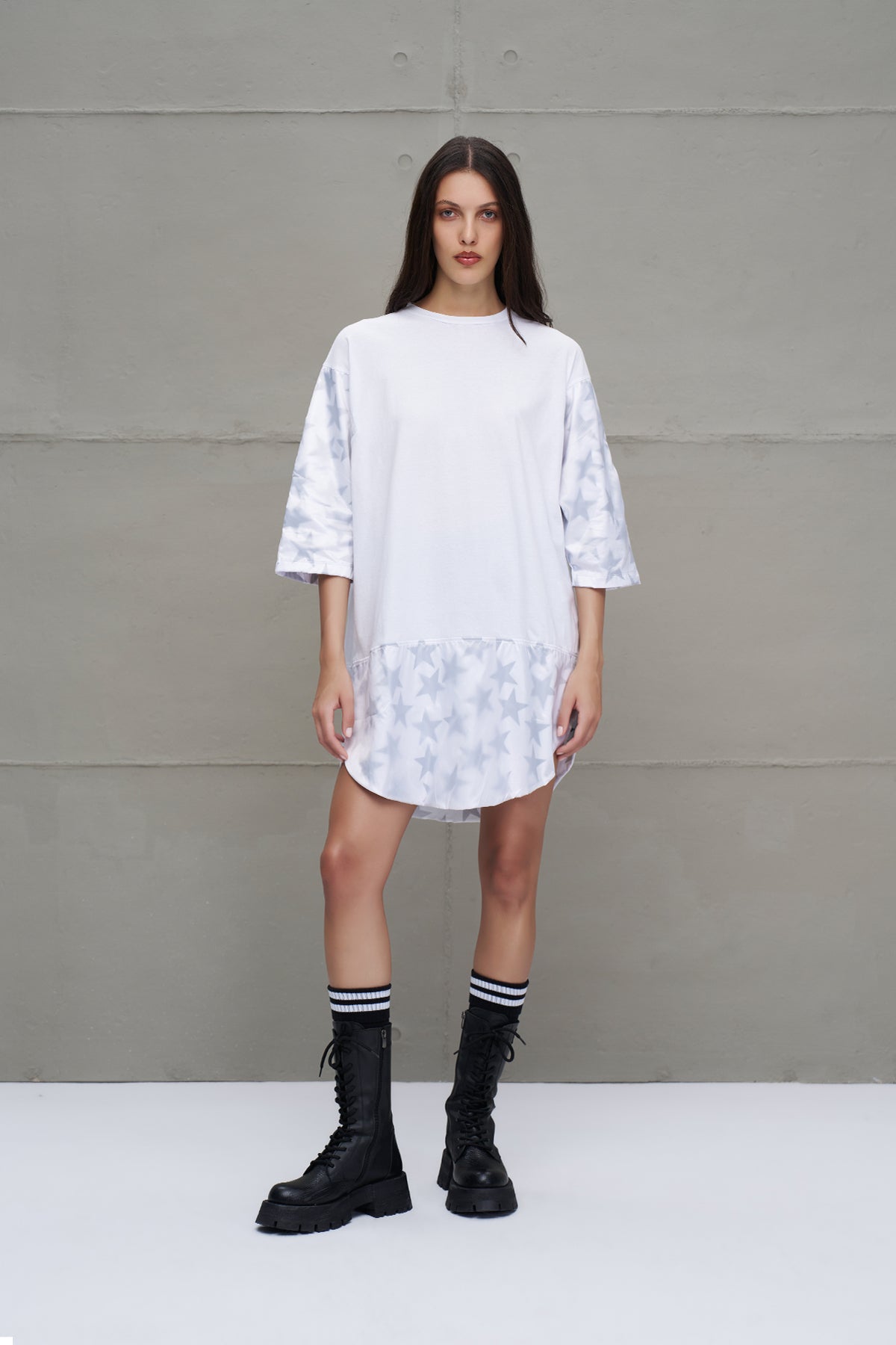 Beyaz Oversize T-Shirt 18245