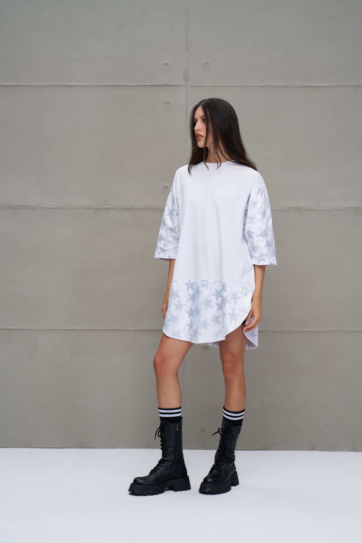 Beyaz Oversize T-Shirt 18245