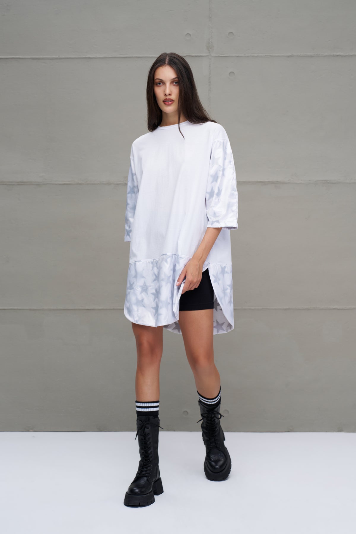 Beyaz Oversize T-Shirt 18245
