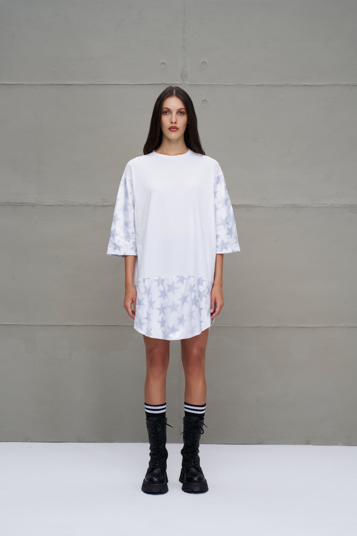 Beyaz Oversize T-Shirt 18245