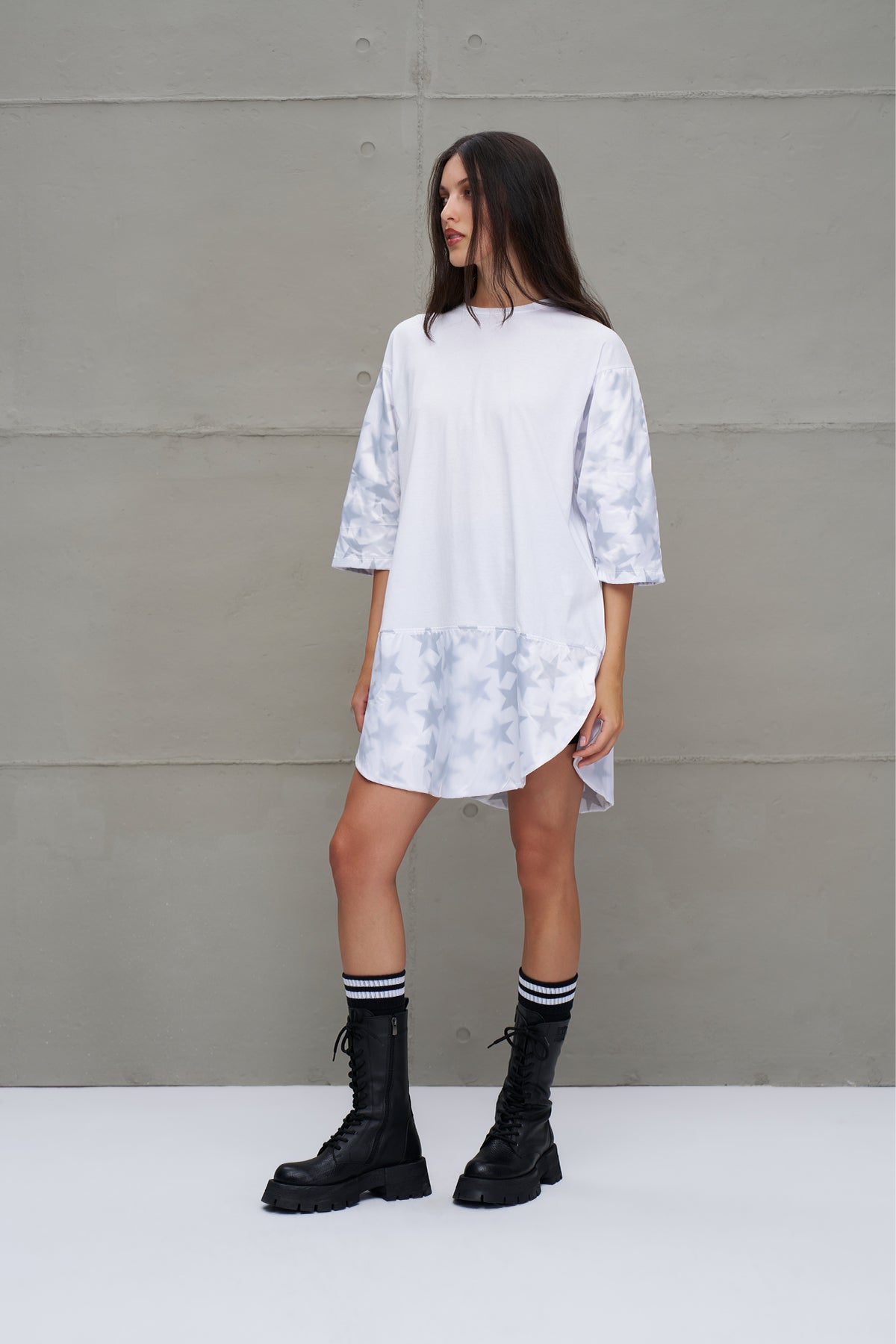 Beyaz Oversize T-Shirt 18245