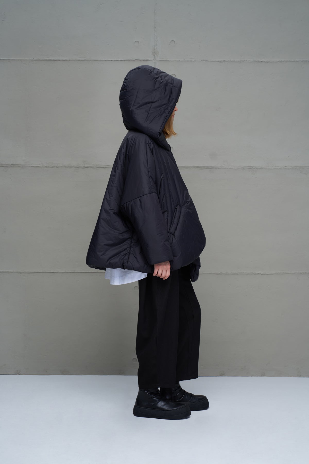 Siyah Asimetrik Oversize Sisme Ceket 18256