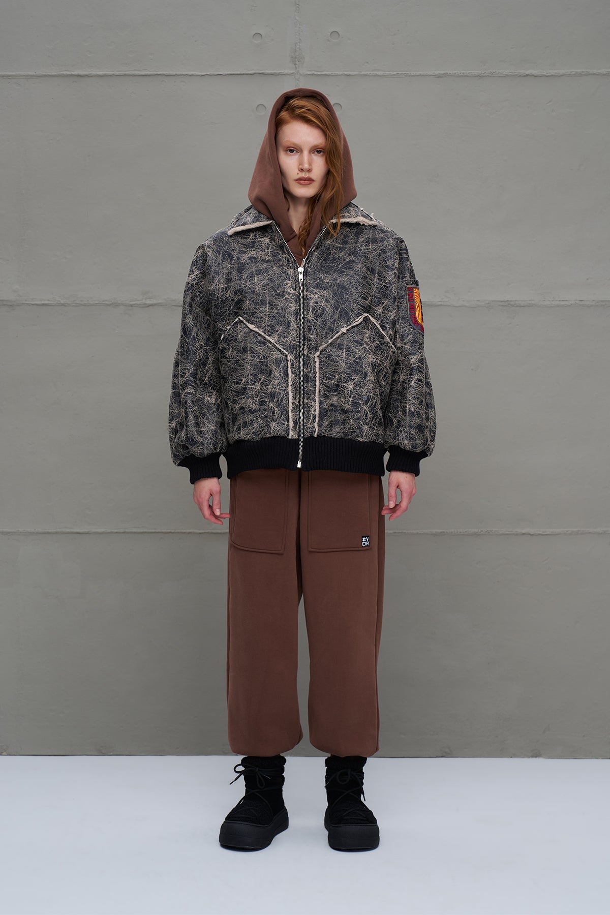 Siyah Oversize Pilot Ceket 18258