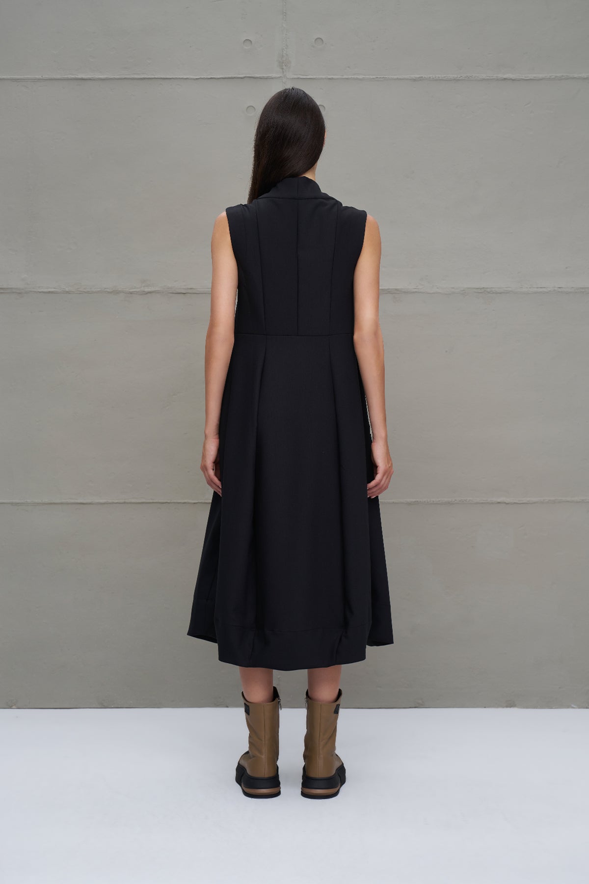 Siyah Balon Formlu Oversize Elbise 18283