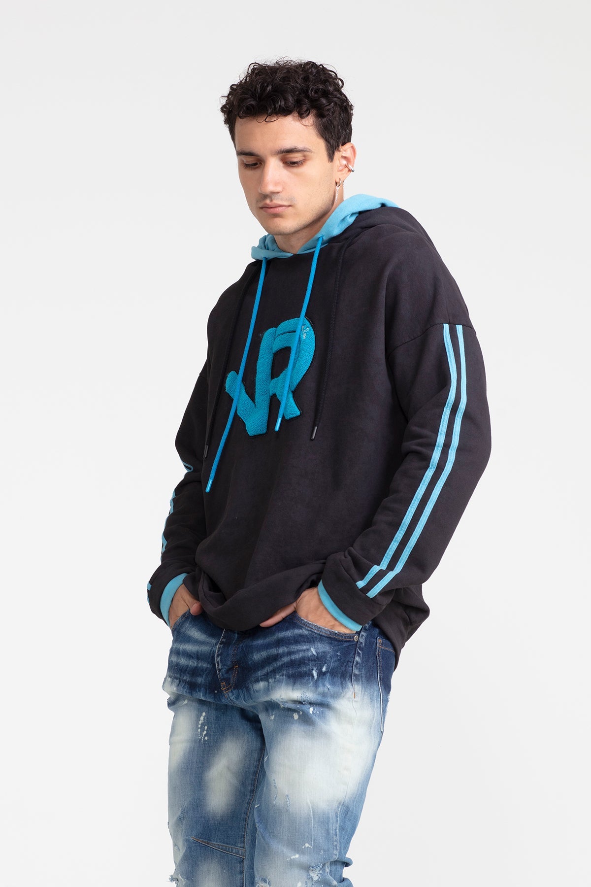 Siyah Mavi Sweatshirt 1016