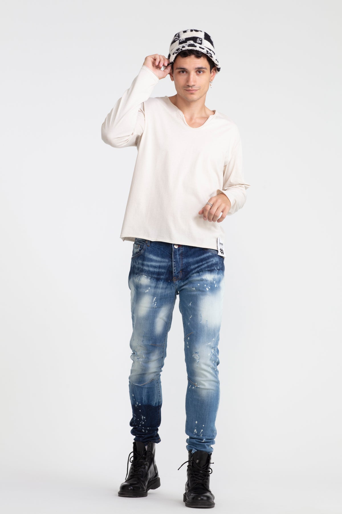 Bej Uzun T-shirt 1047