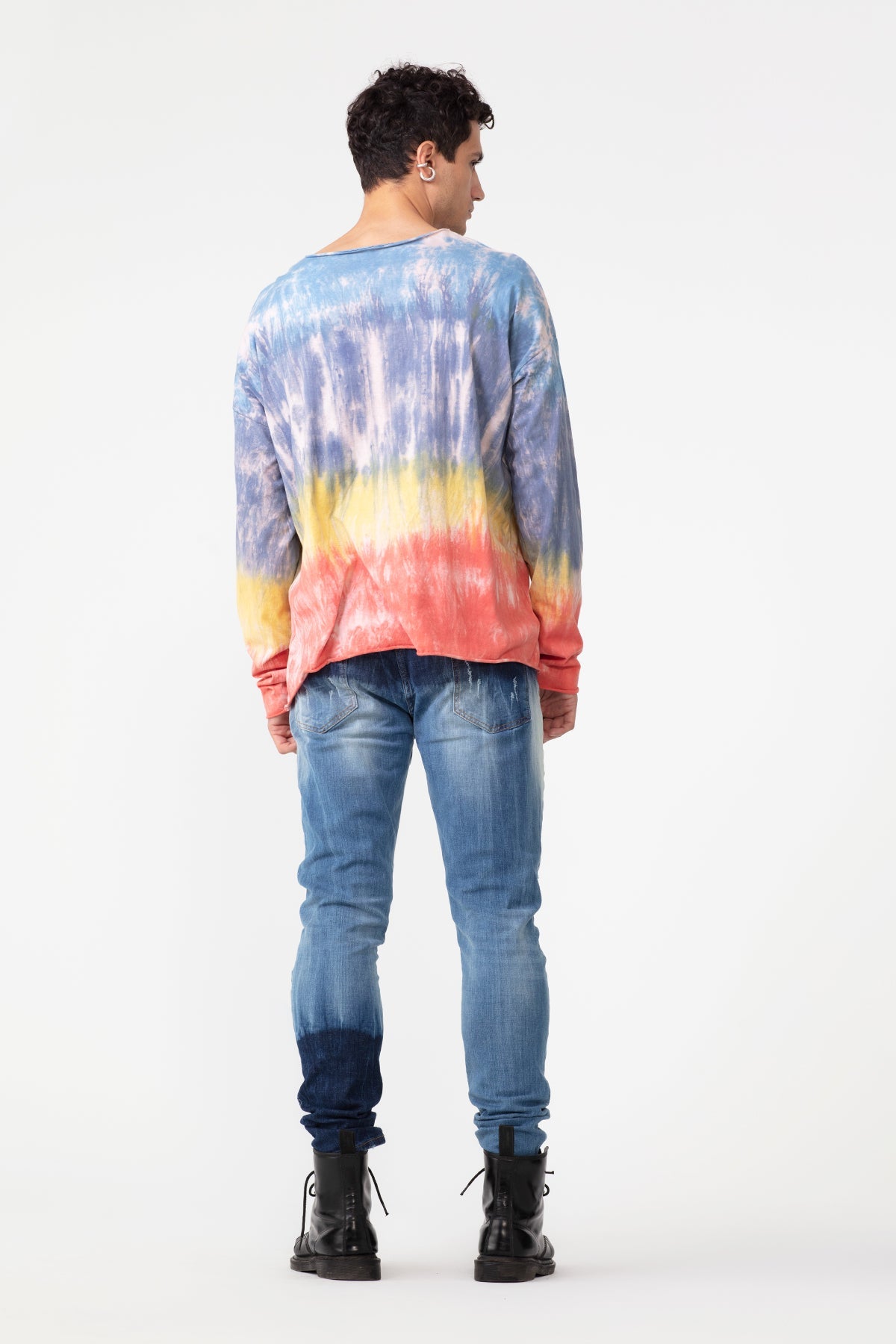 Çok Renkli Batik Uzun T-shirt 1059
