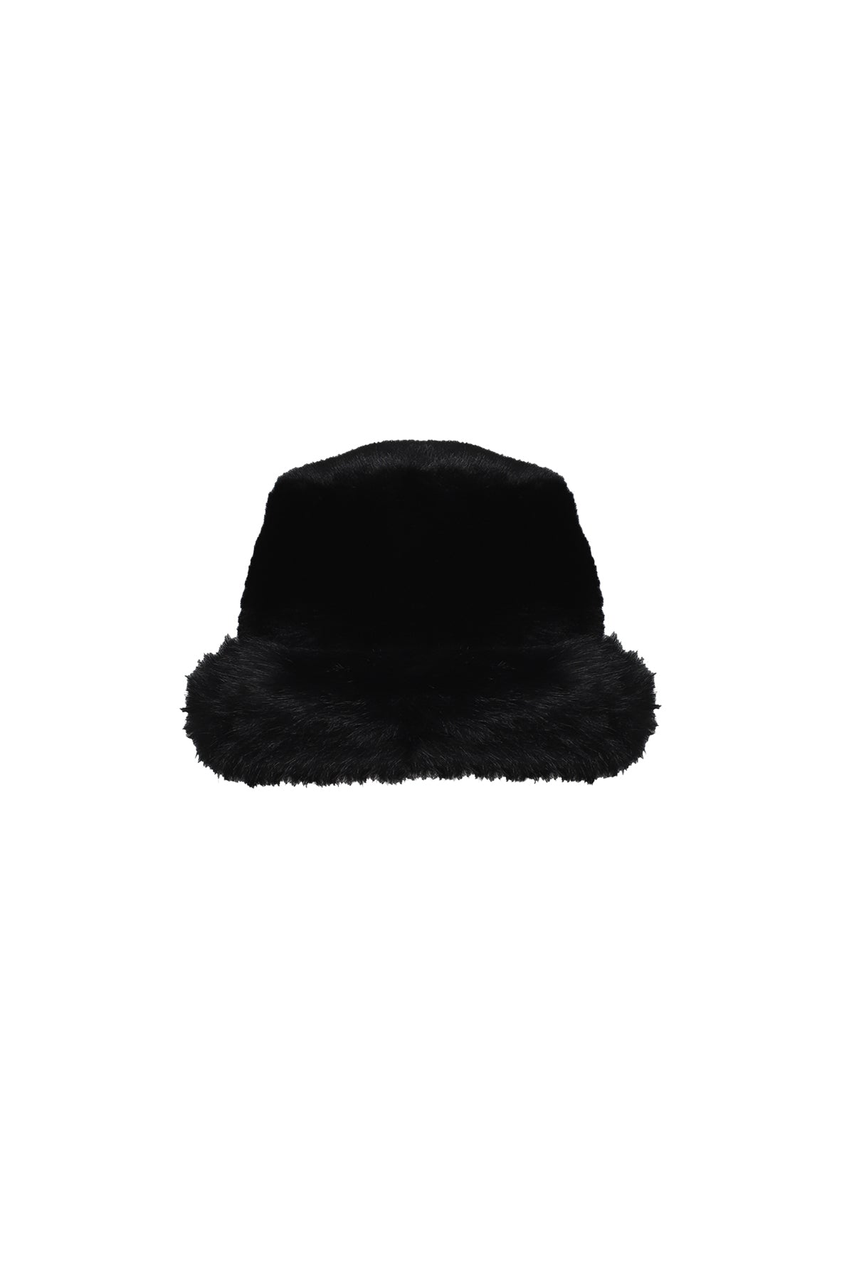 Siyah Kürk Görünümlü Bucket Sapka Peter
