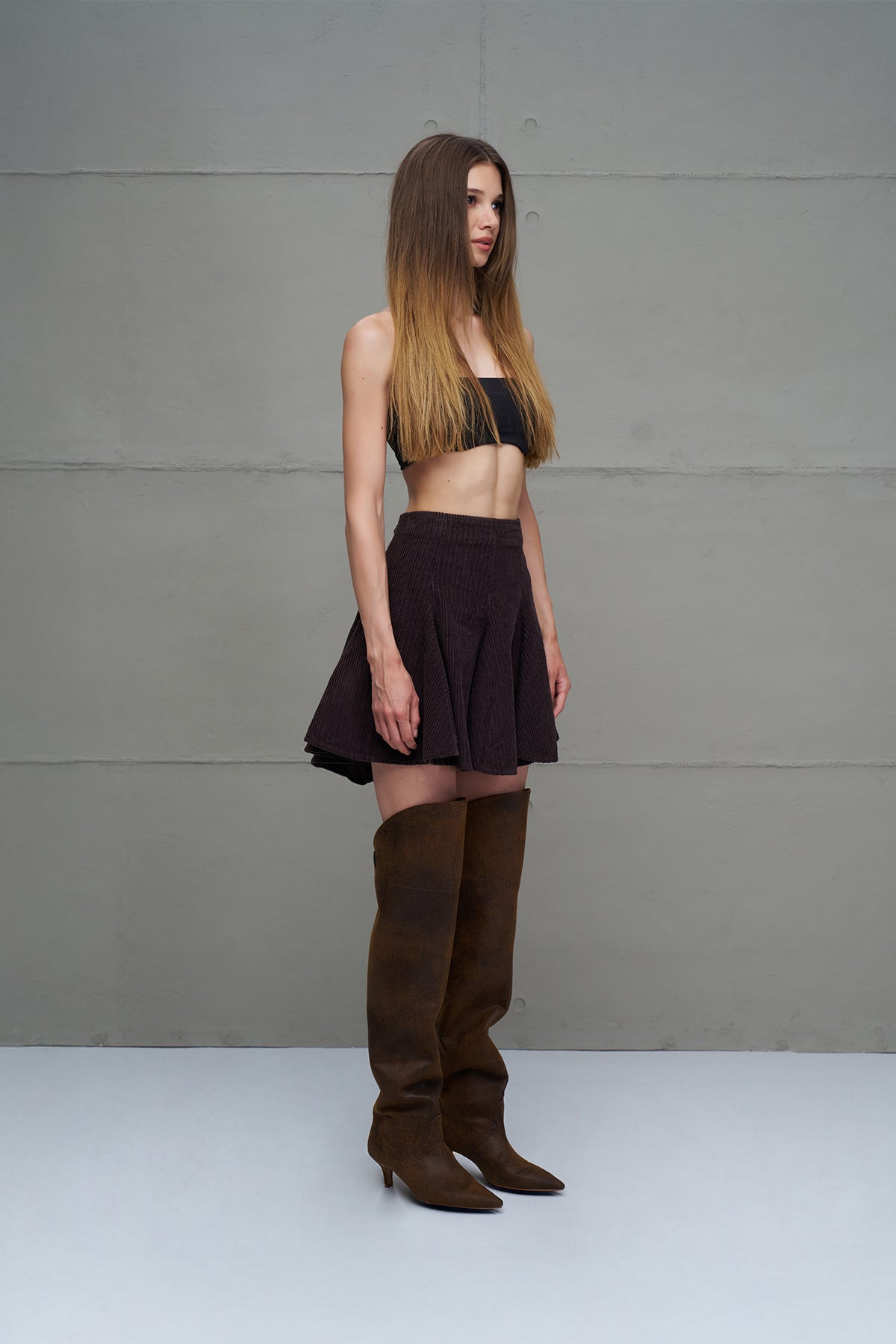 Kahverengi Eskitme Deri Görünümlü Bot Roxette