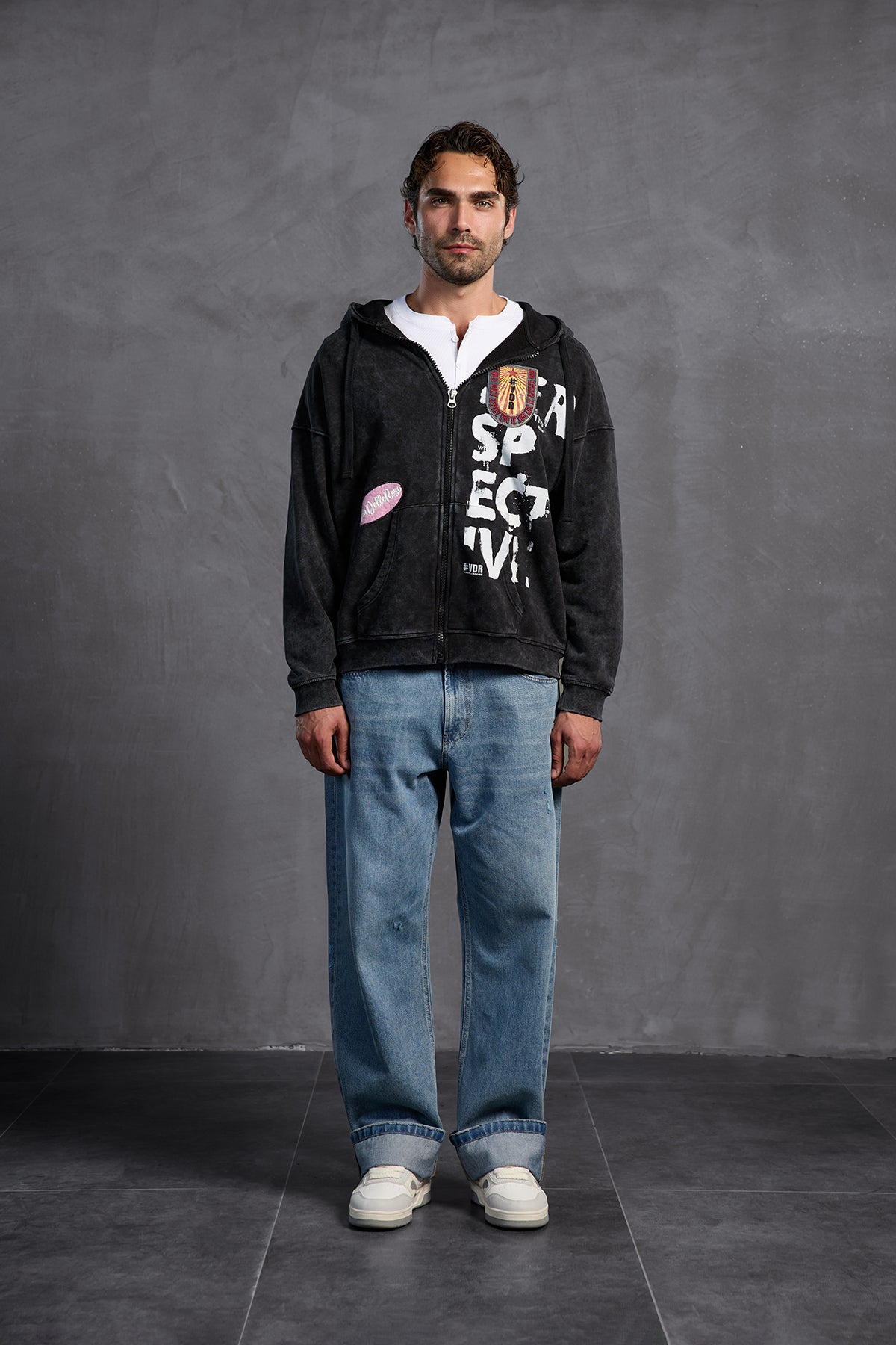 Siyah Armalı Kapüşonlu  Sweatshirt 10000