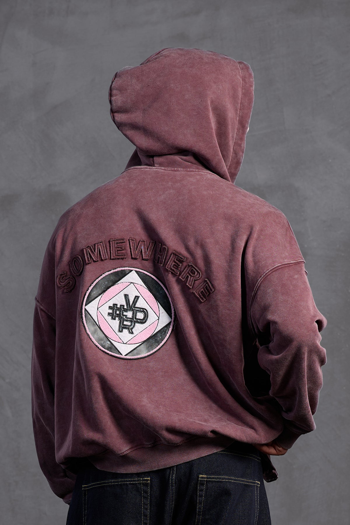 Bordo Armalı Kapüşonlu  Sweatshirt 10000