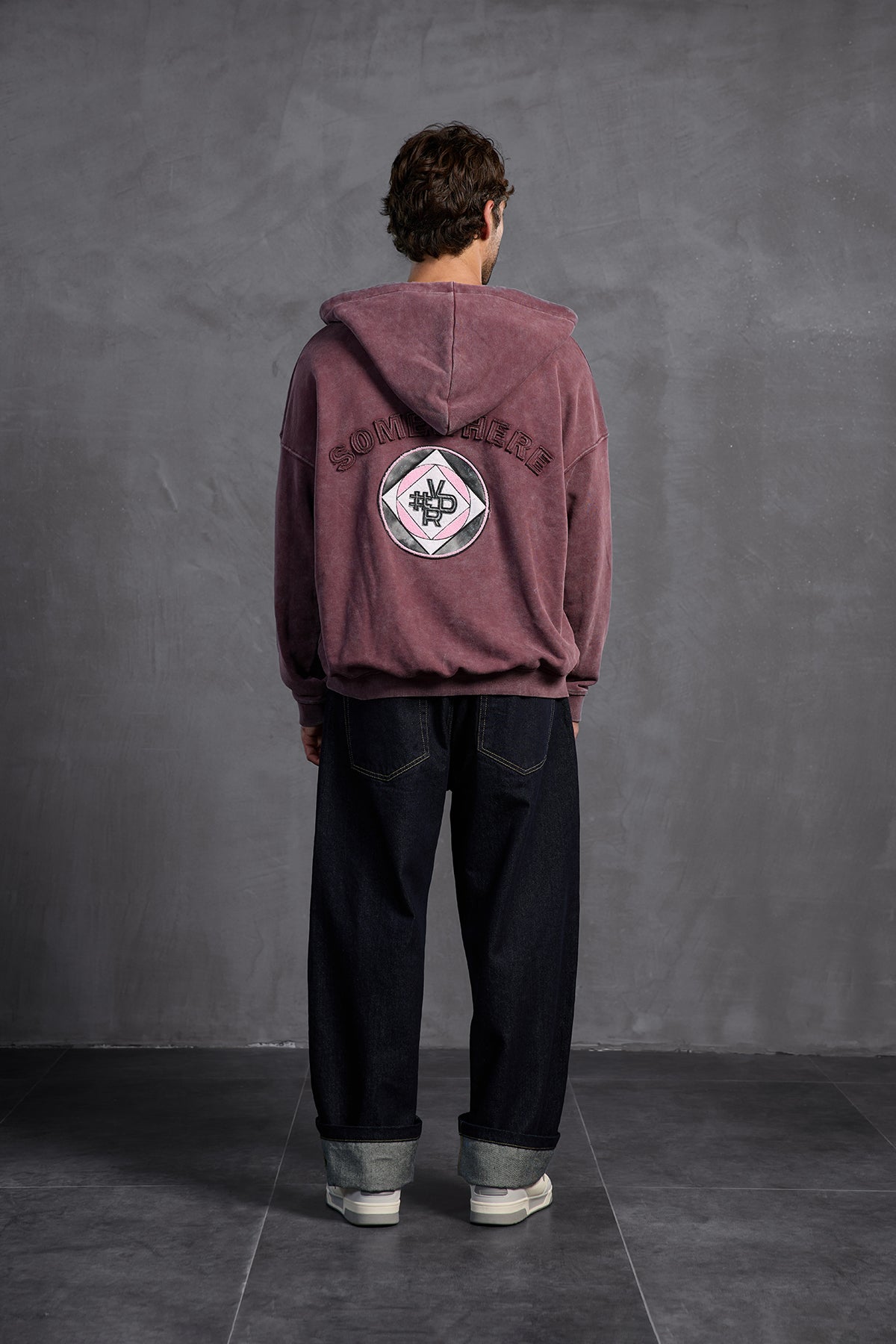 Bordo Armalı Kapüşonlu  Sweatshirt 10000